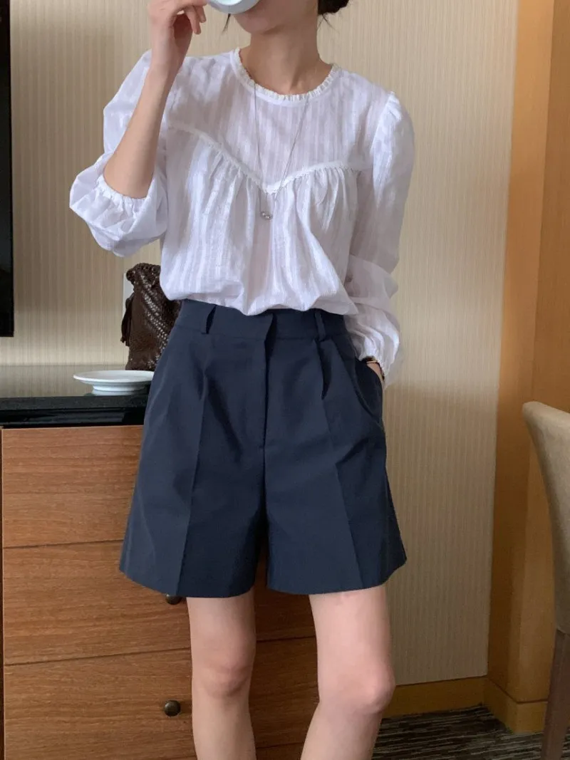両起毛ツータック無地ショートパンツ | 詳細画像1