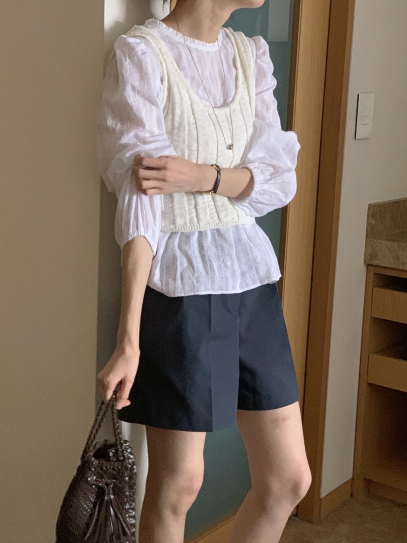 両起毛ツータック無地ショートパンツ | 詳細画像8
