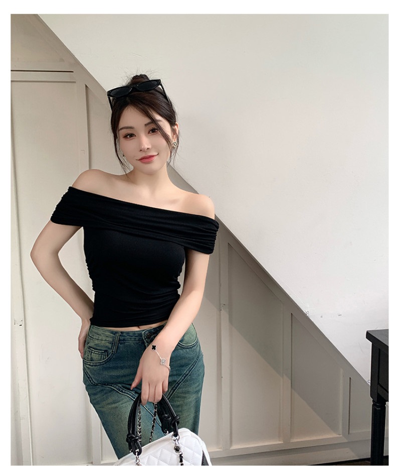 オフショルダースリムTシャツ | 詳細画像5
