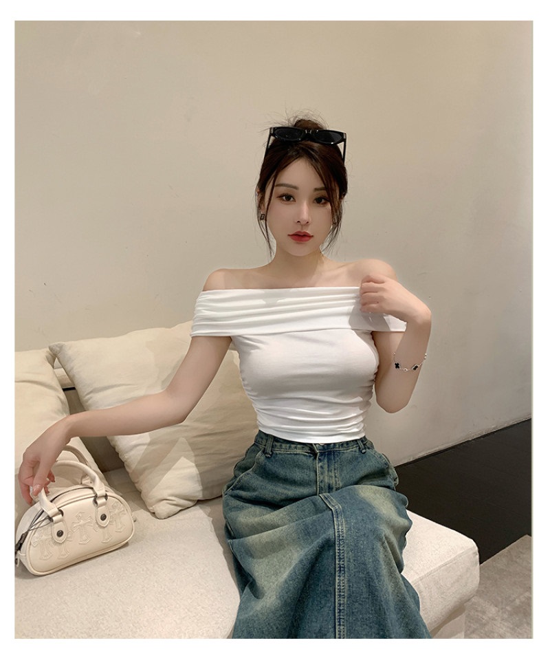 オフショルダースリムTシャツ | 詳細画像7