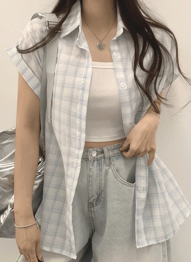 カラーチェックシャツ | withhuilin | 詳細画像1