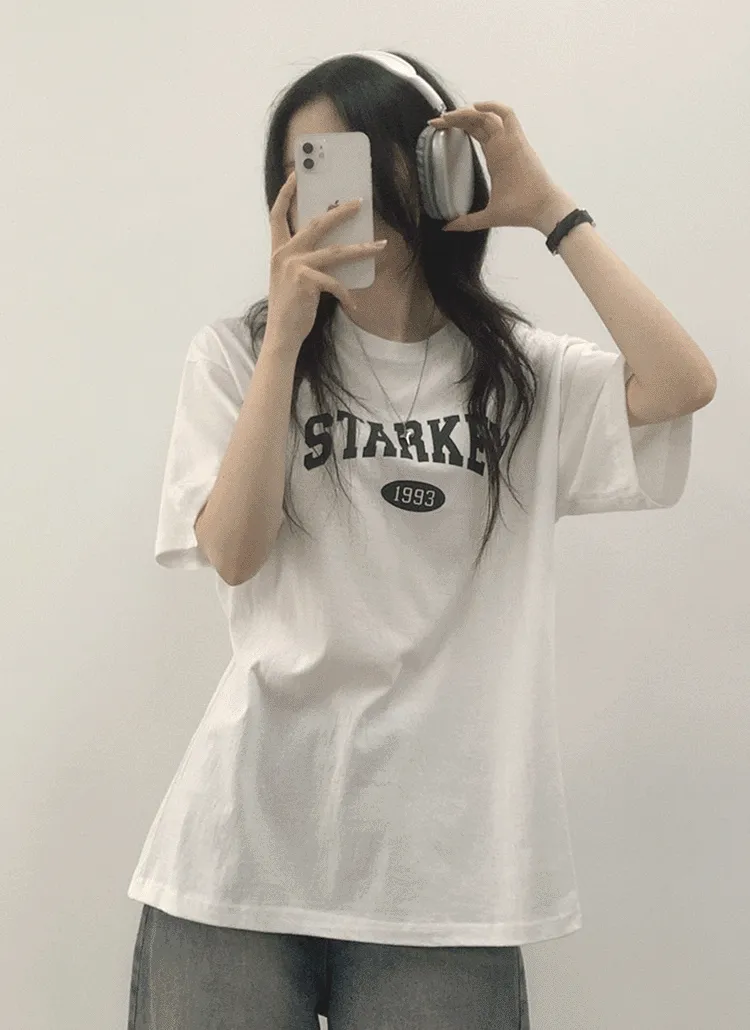 ラウンドネックプリントTシャツ | withhuilin | 詳細画像1