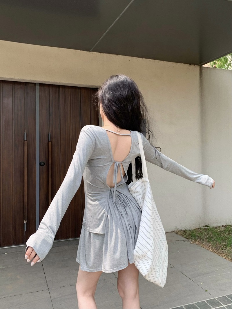 リボンバックレスセットアップスカートパンツ | 詳細画像2