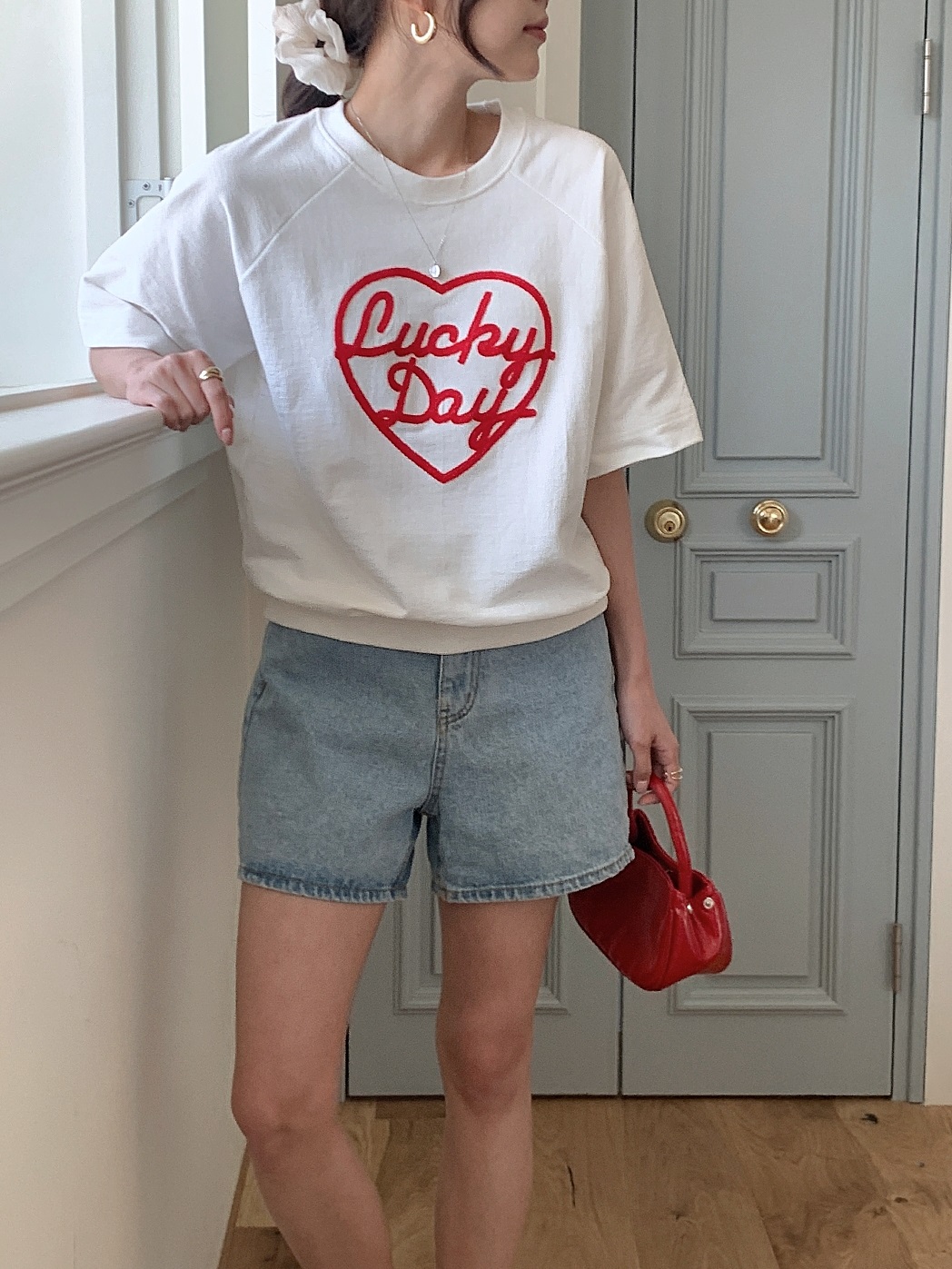 ルーズレタリング刺繍Tシャツ | 詳細画像16