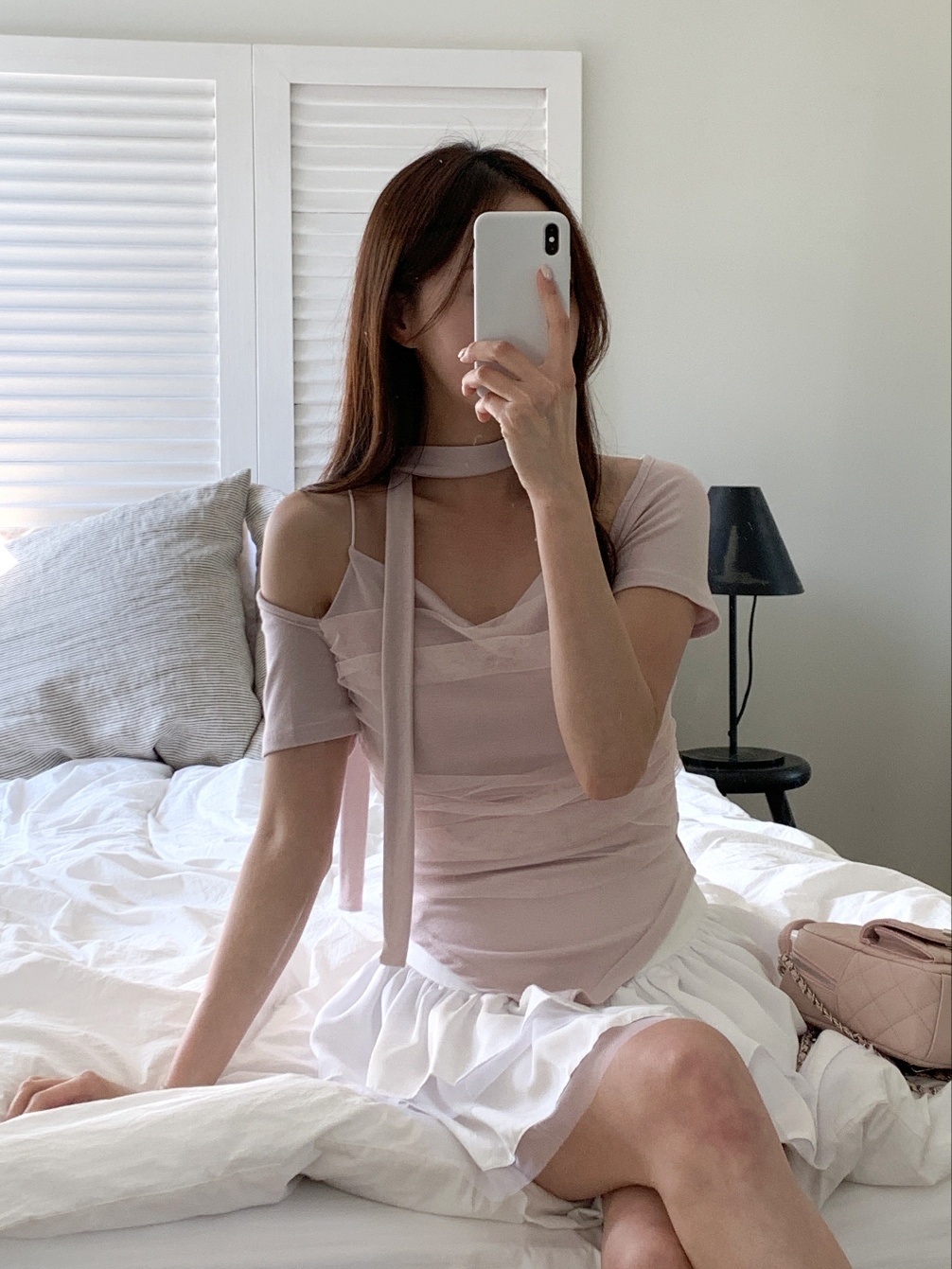 スカーフ付アンバランスネック半袖Tシャツ | 詳細画像4