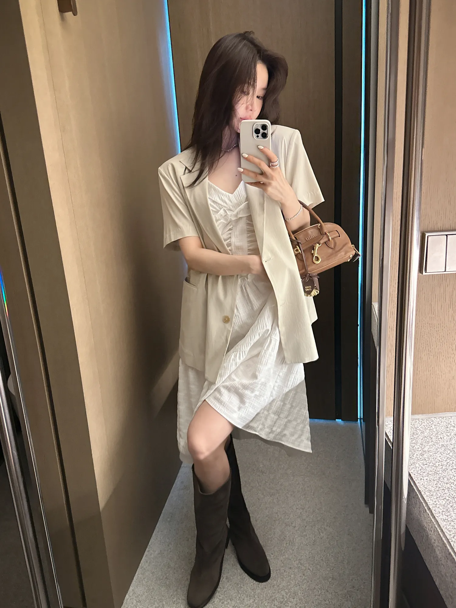 スリット半袖ジャケット | partysu | 詳細画像1