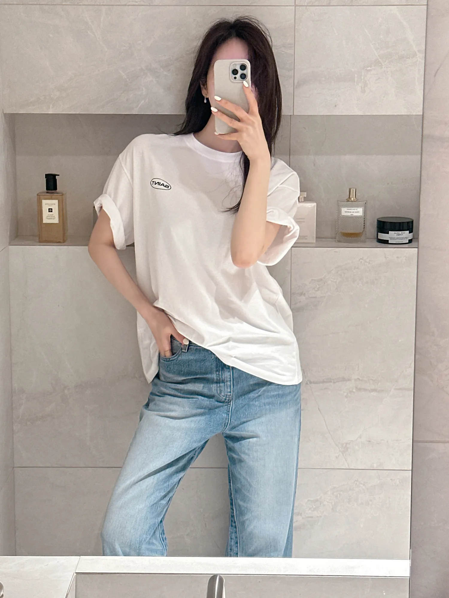 半袖ラウンドネックロゴTシャツ | partysu | 詳細画像1