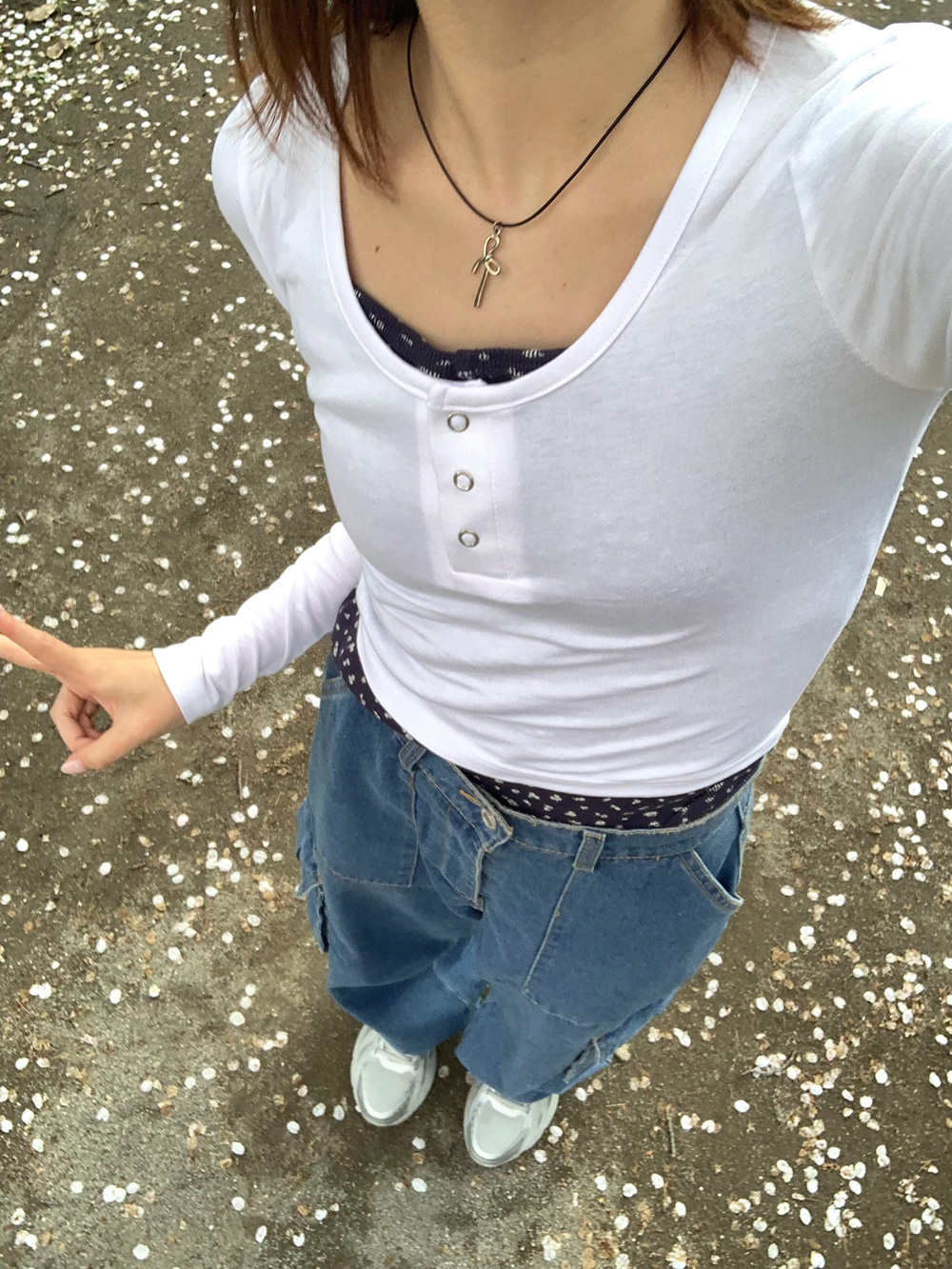 フロントボタン花柄キャミソール | 詳細画像5