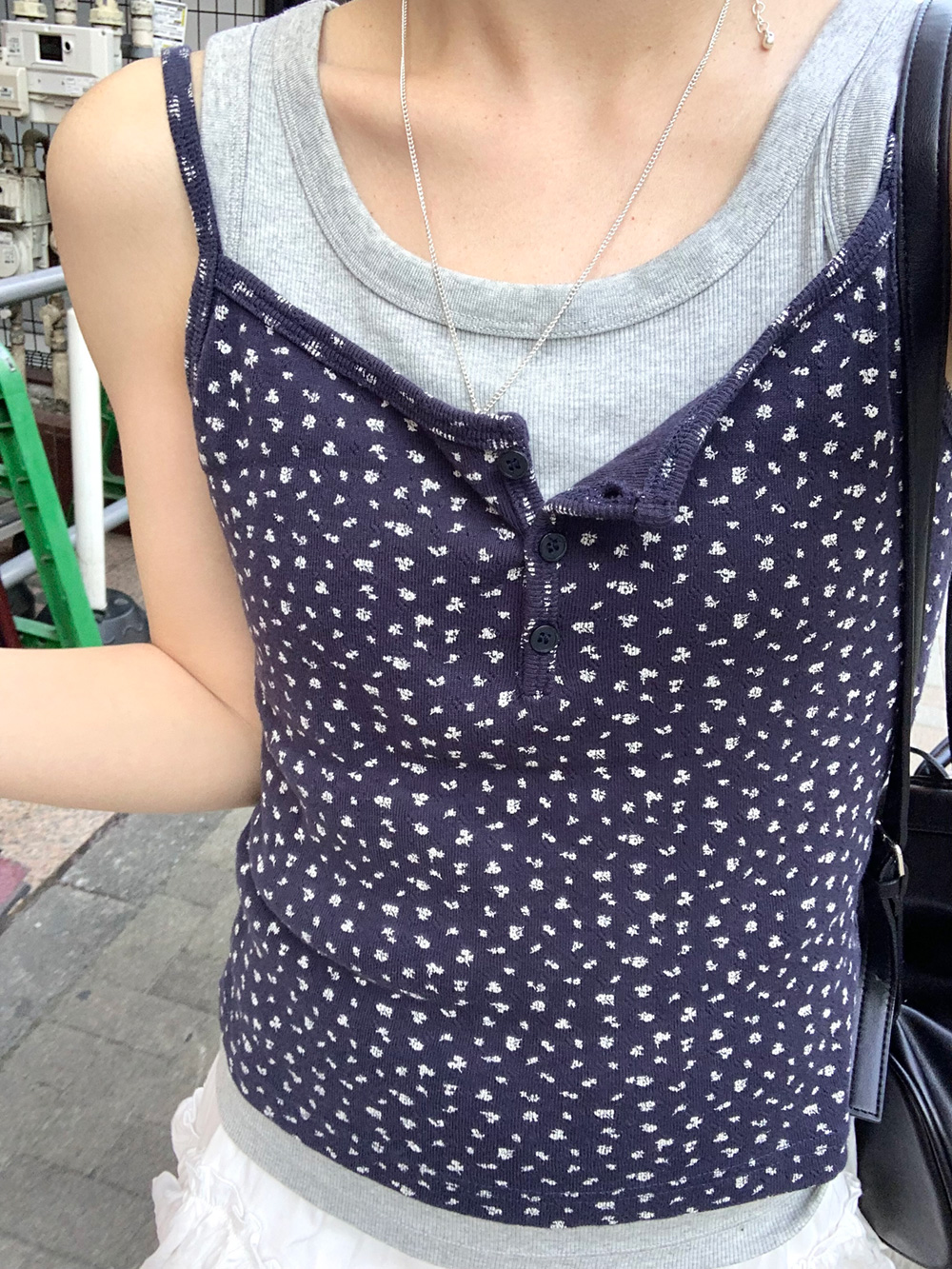 フロントボタン花柄キャミソール | 詳細画像13