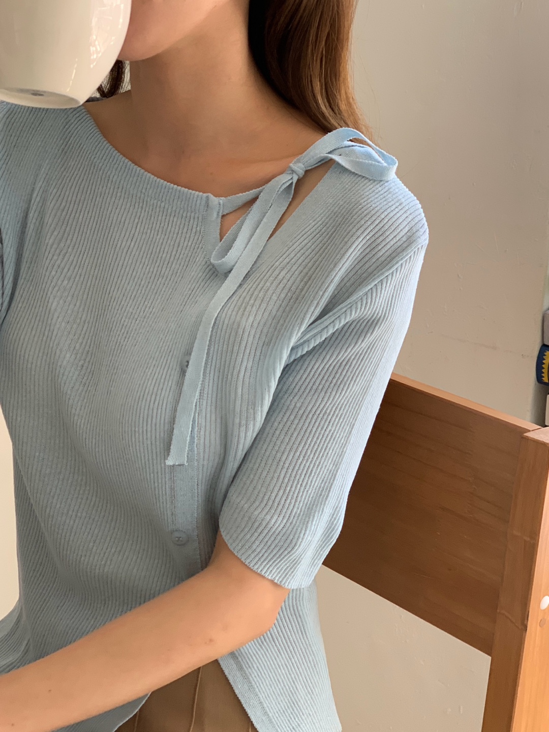 ニットリネン混スリットTシャツ | 詳細画像8