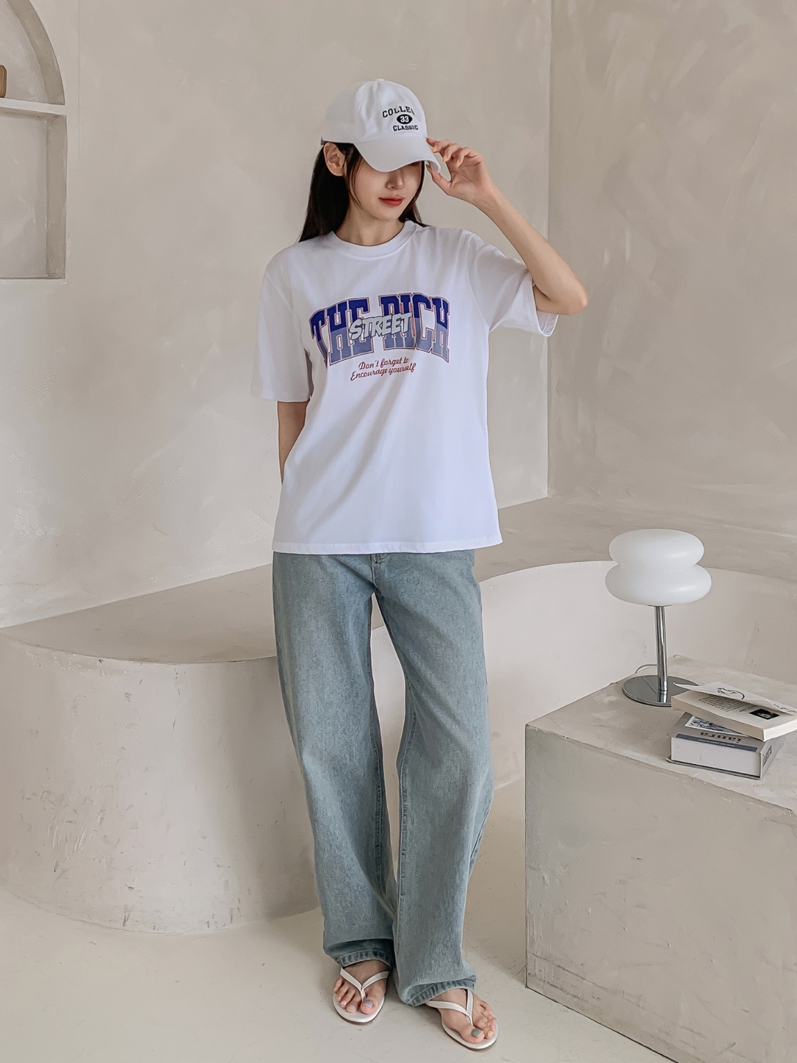 ラウンドネック半袖ロゴTシャツ | 詳細画像2