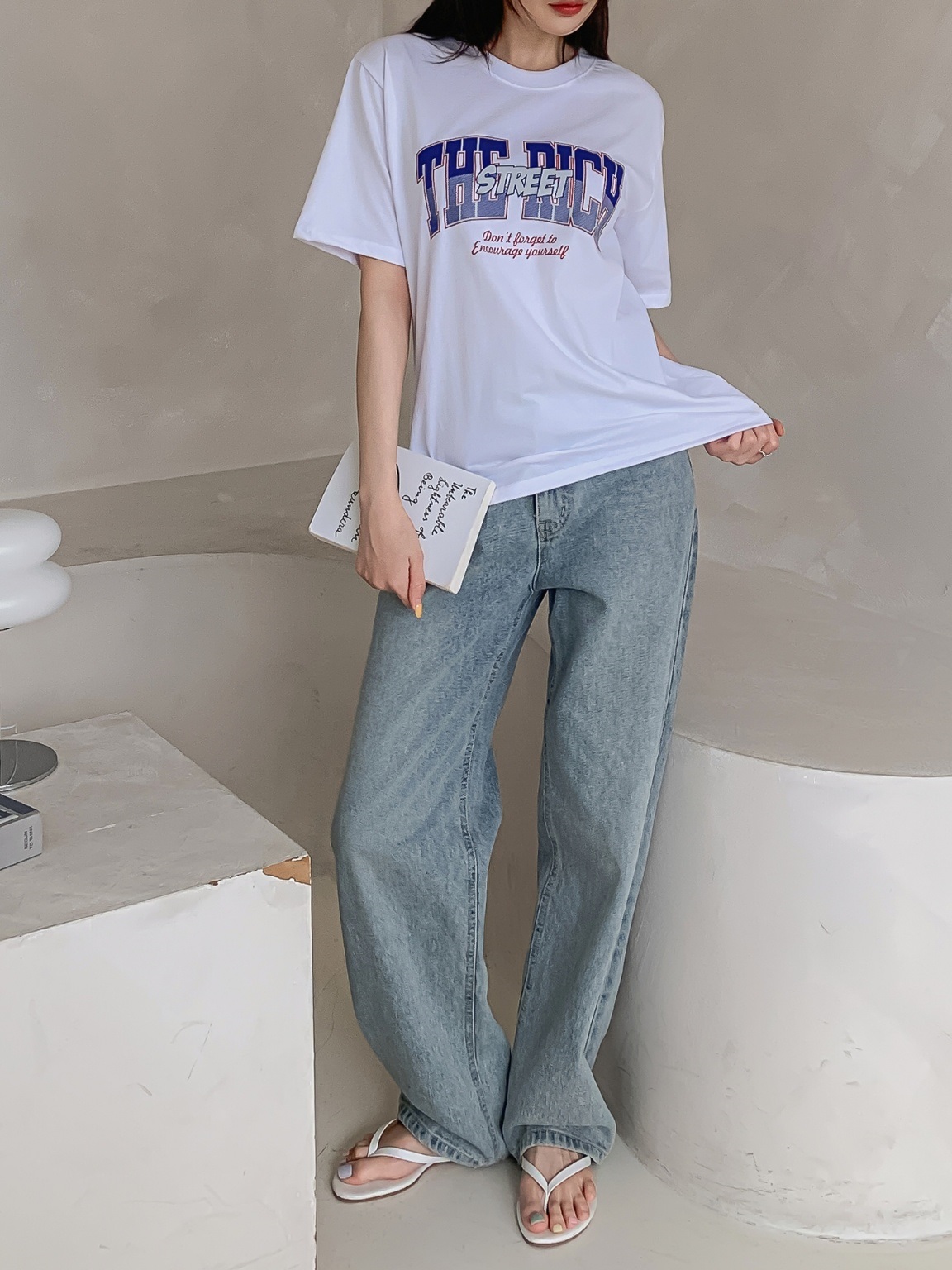 ラウンドネック半袖ロゴTシャツ | 詳細画像4