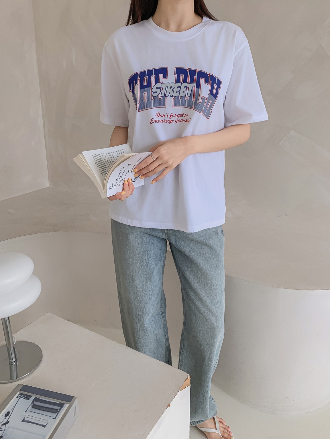 ラウンドネック半袖ロゴTシャツ | 詳細画像5