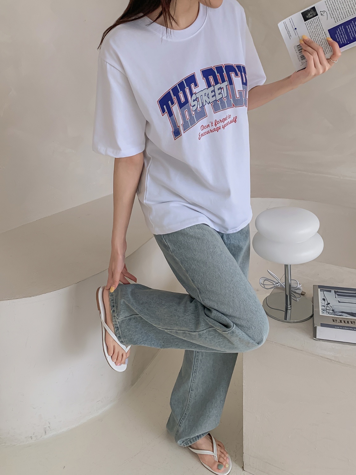 ラウンドネック半袖ロゴTシャツ | 詳細画像7