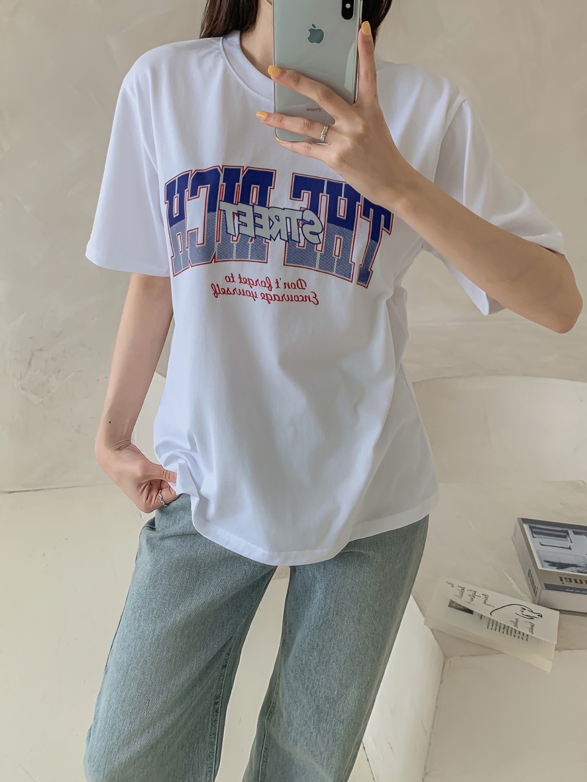 ラウンドネック半袖ロゴTシャツ | 詳細画像10