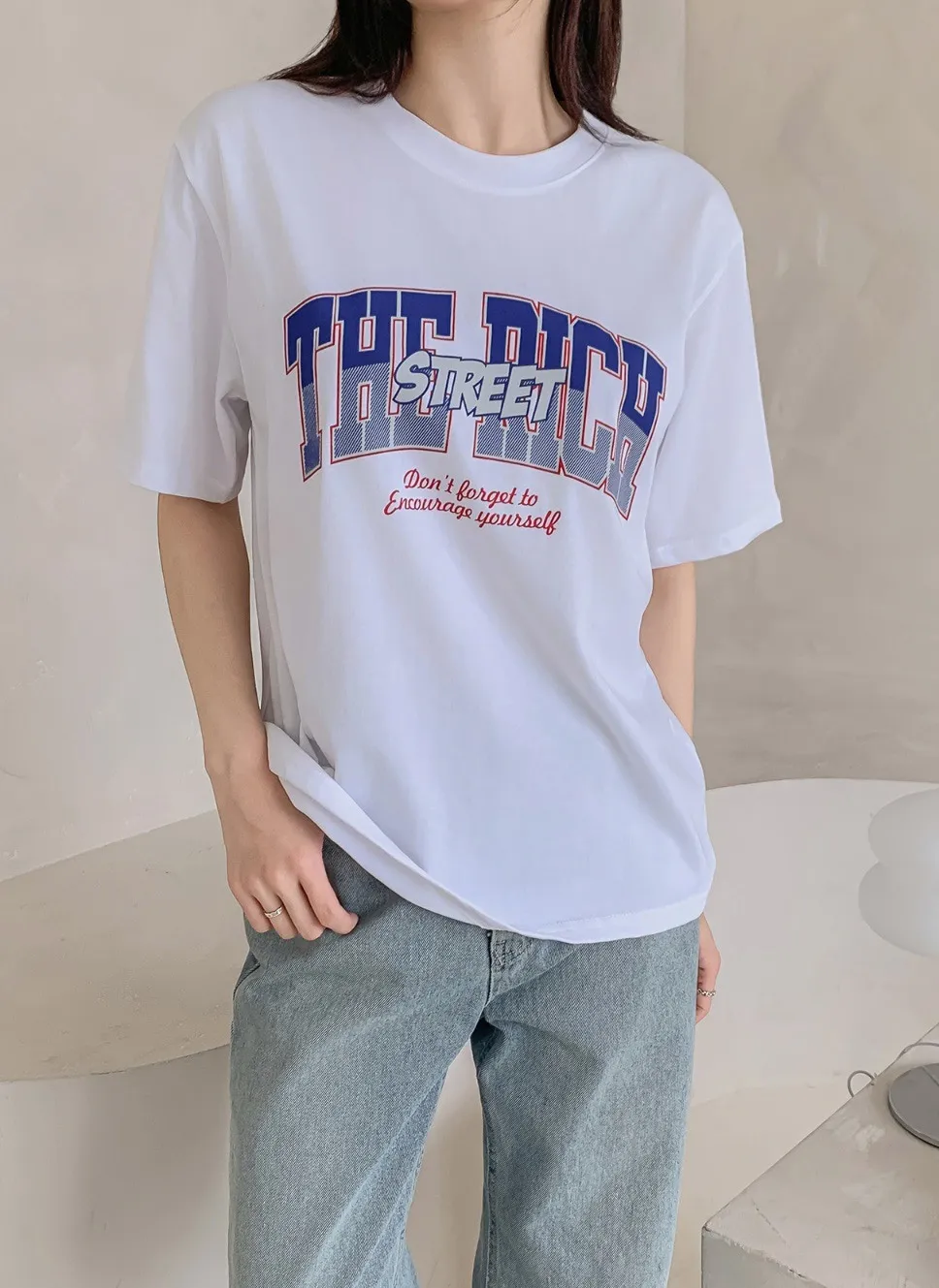 ラウンドネック半袖ロゴTシャツ | 詳細画像1