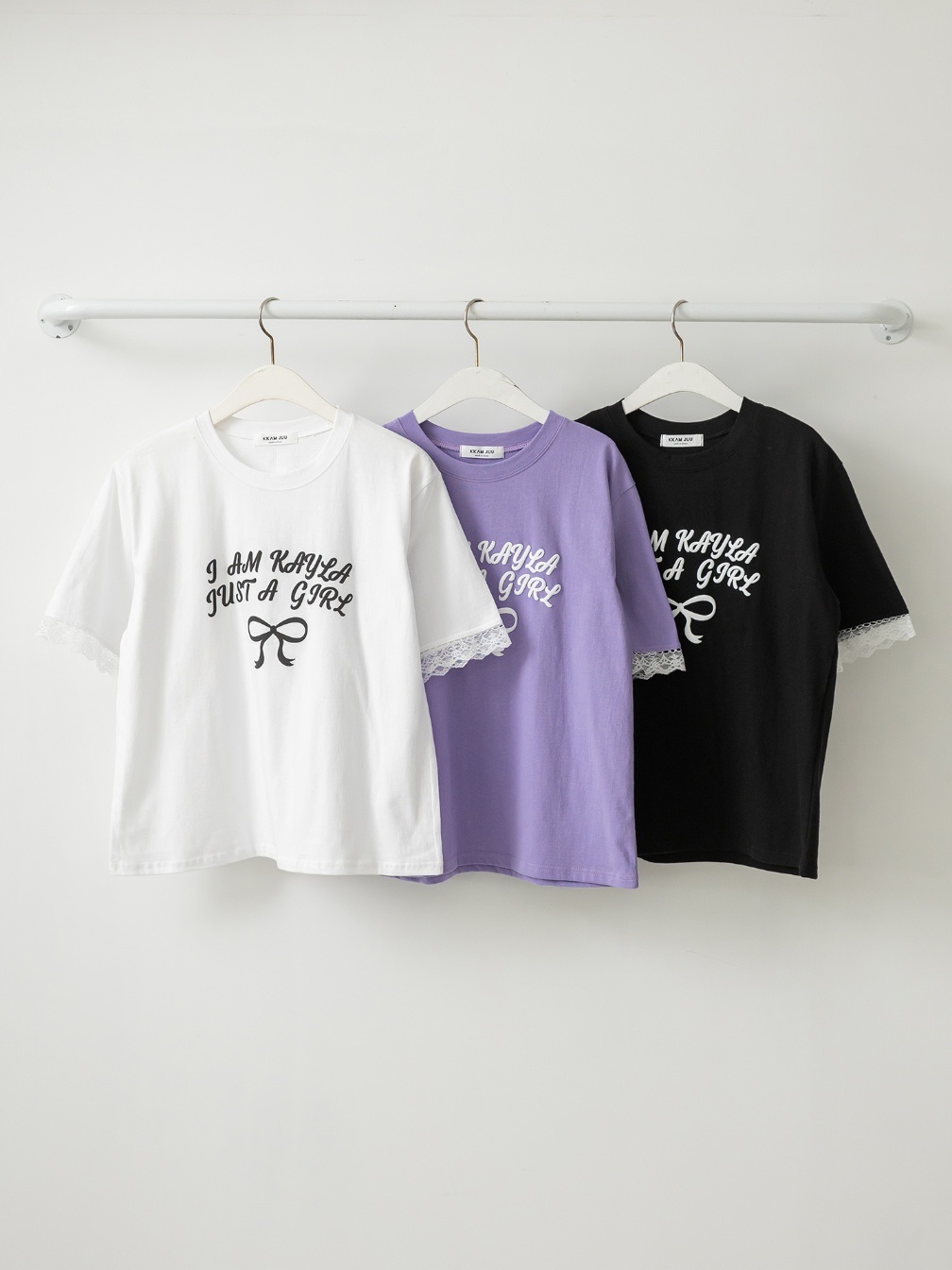 ラウンドネックレイヤード風半袖レースTシャツ | 詳細画像20