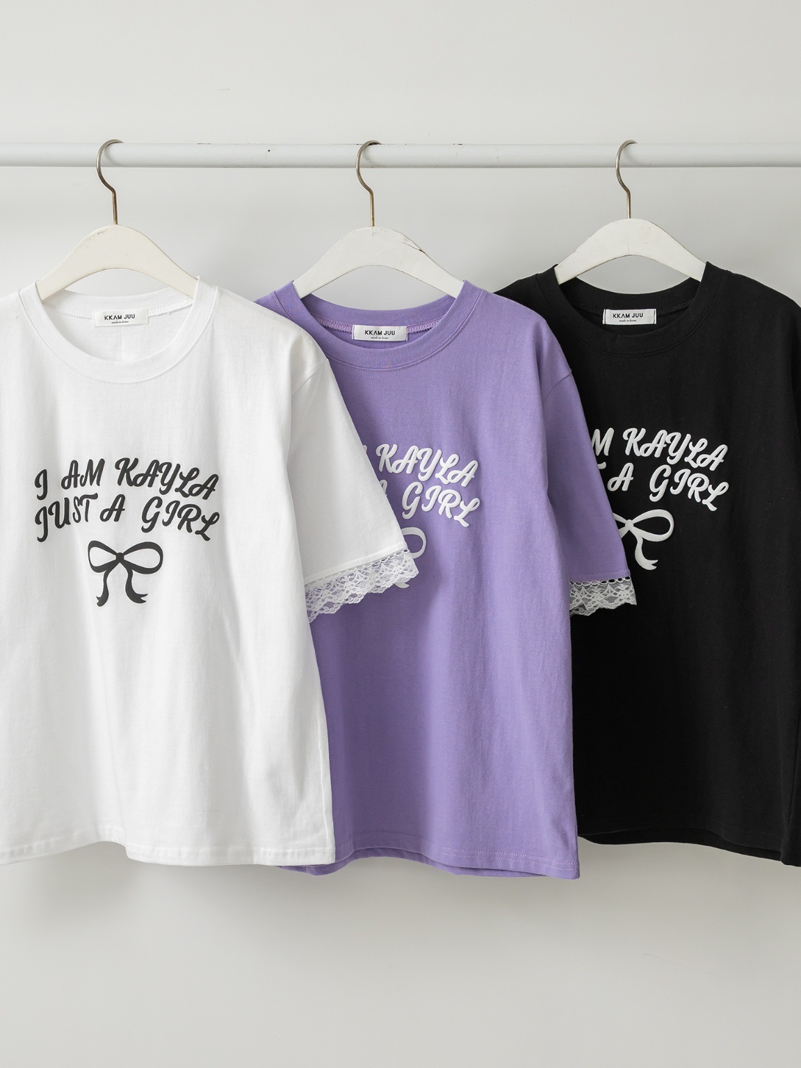 ラウンドネックレイヤード風半袖レースTシャツ | 詳細画像21