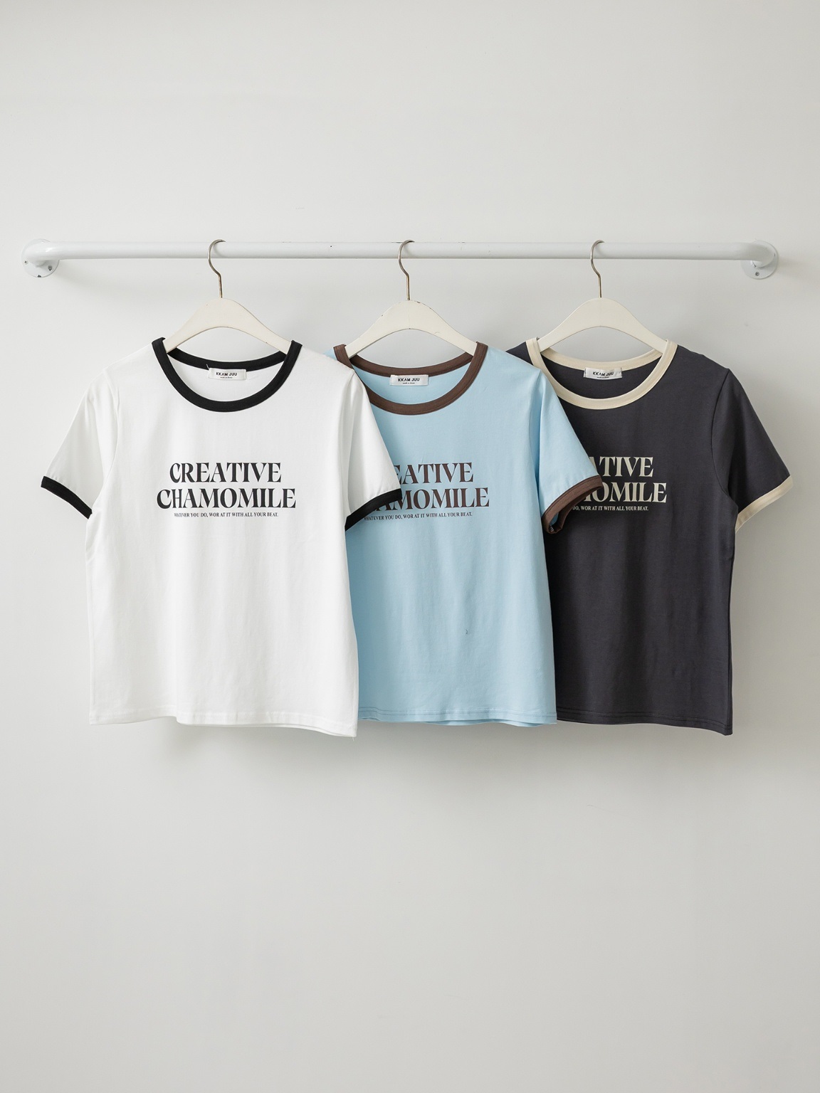 ラウンドネック半袖レタリングTシャツ | 詳細画像20