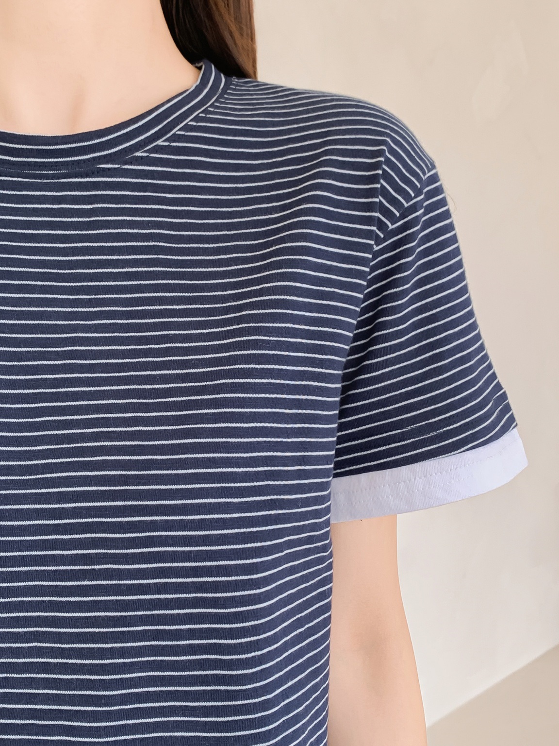 ラウンドネック半袖ボーダーTシャツ | 詳細画像14