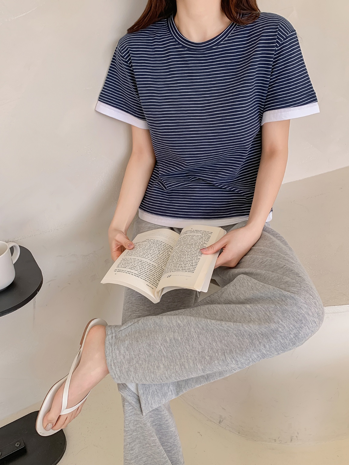 ラウンドネック半袖ボーダーTシャツ | 詳細画像17