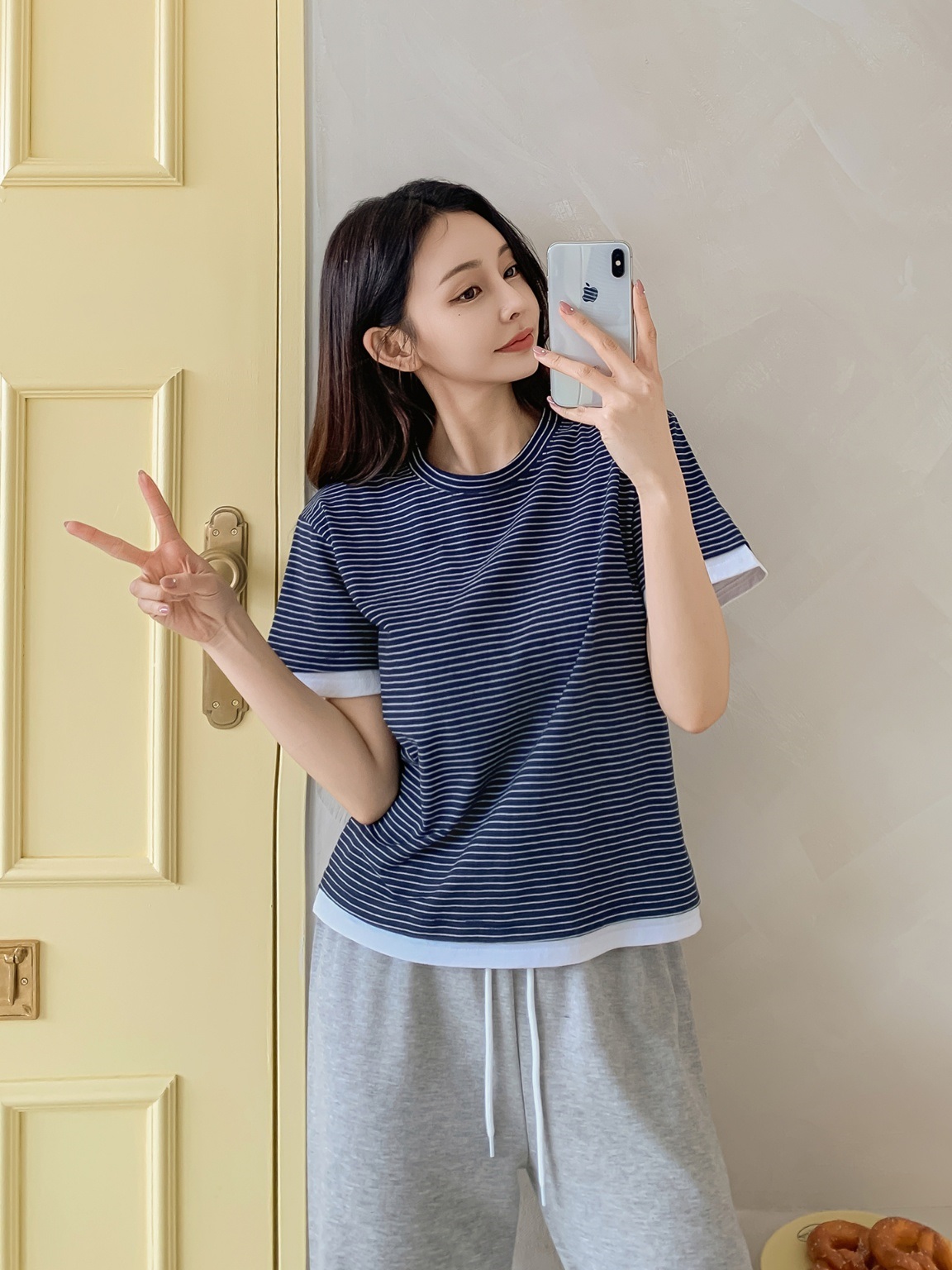 ラウンドネック半袖ボーダーTシャツ | 詳細画像19