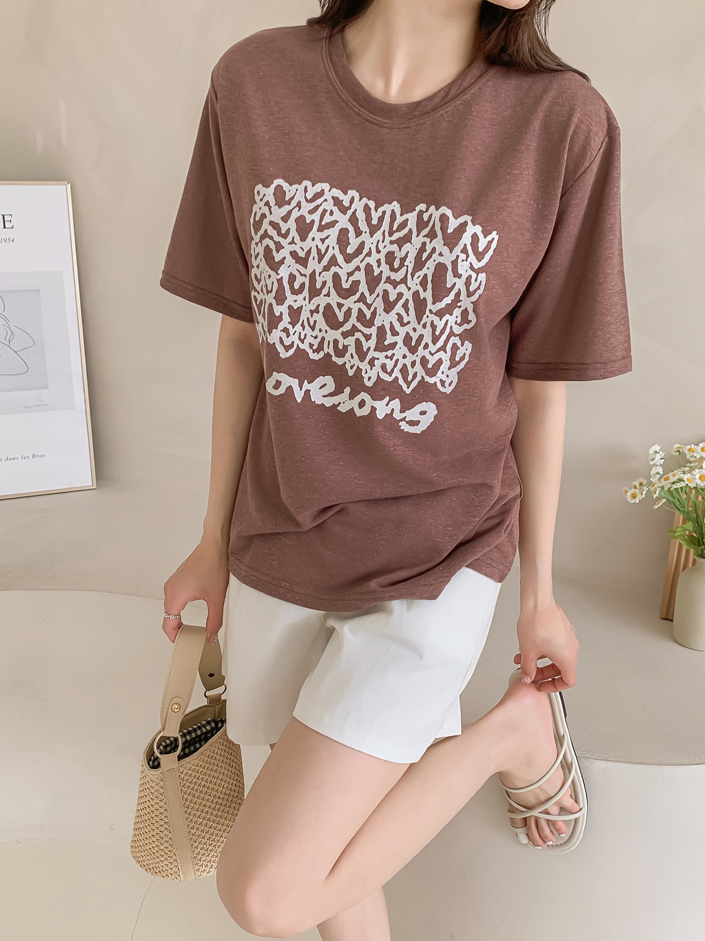ラウンドネック半袖プリントTシャツ | 詳細画像2