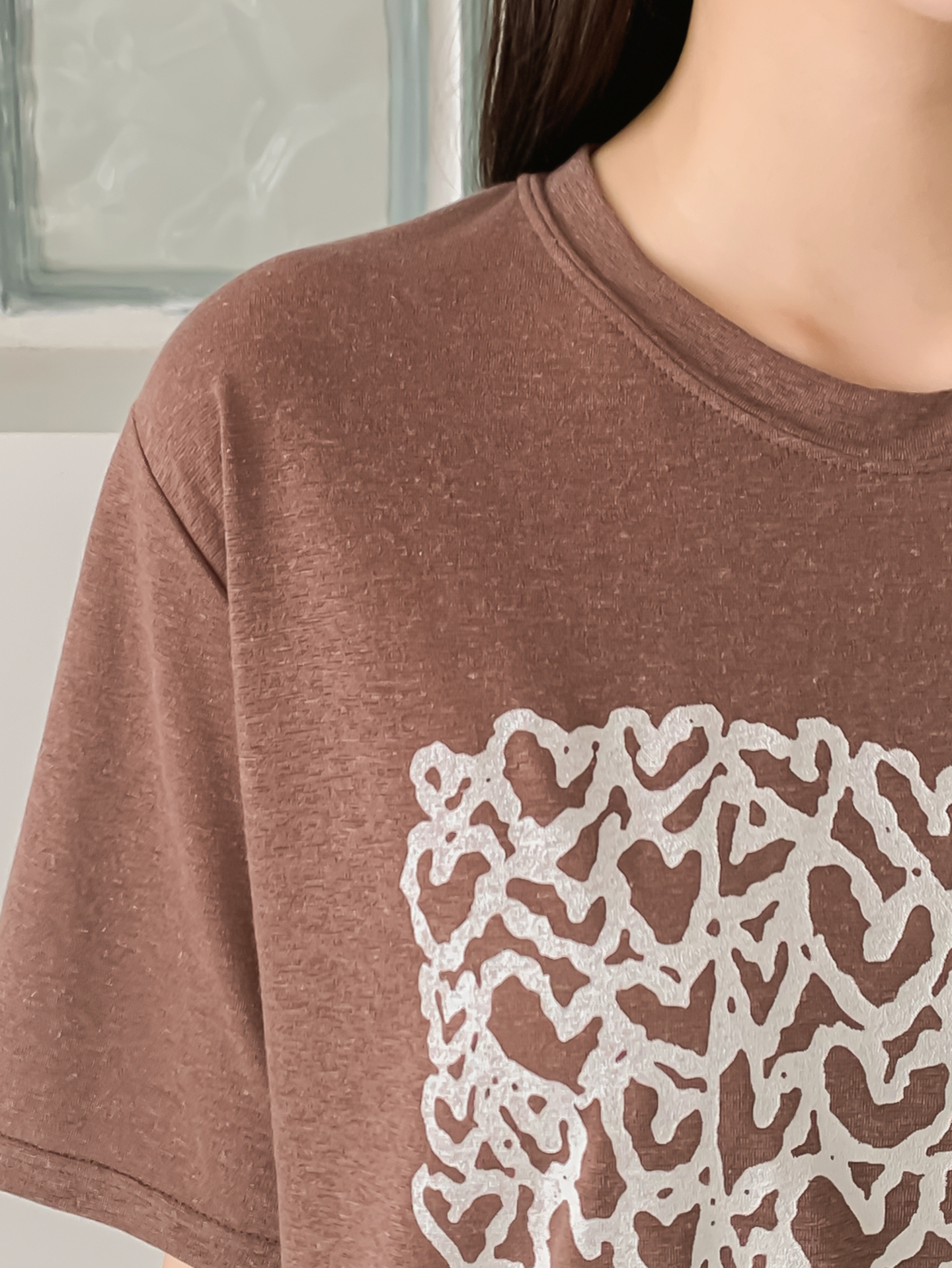 ラウンドネック半袖プリントTシャツ | 詳細画像8