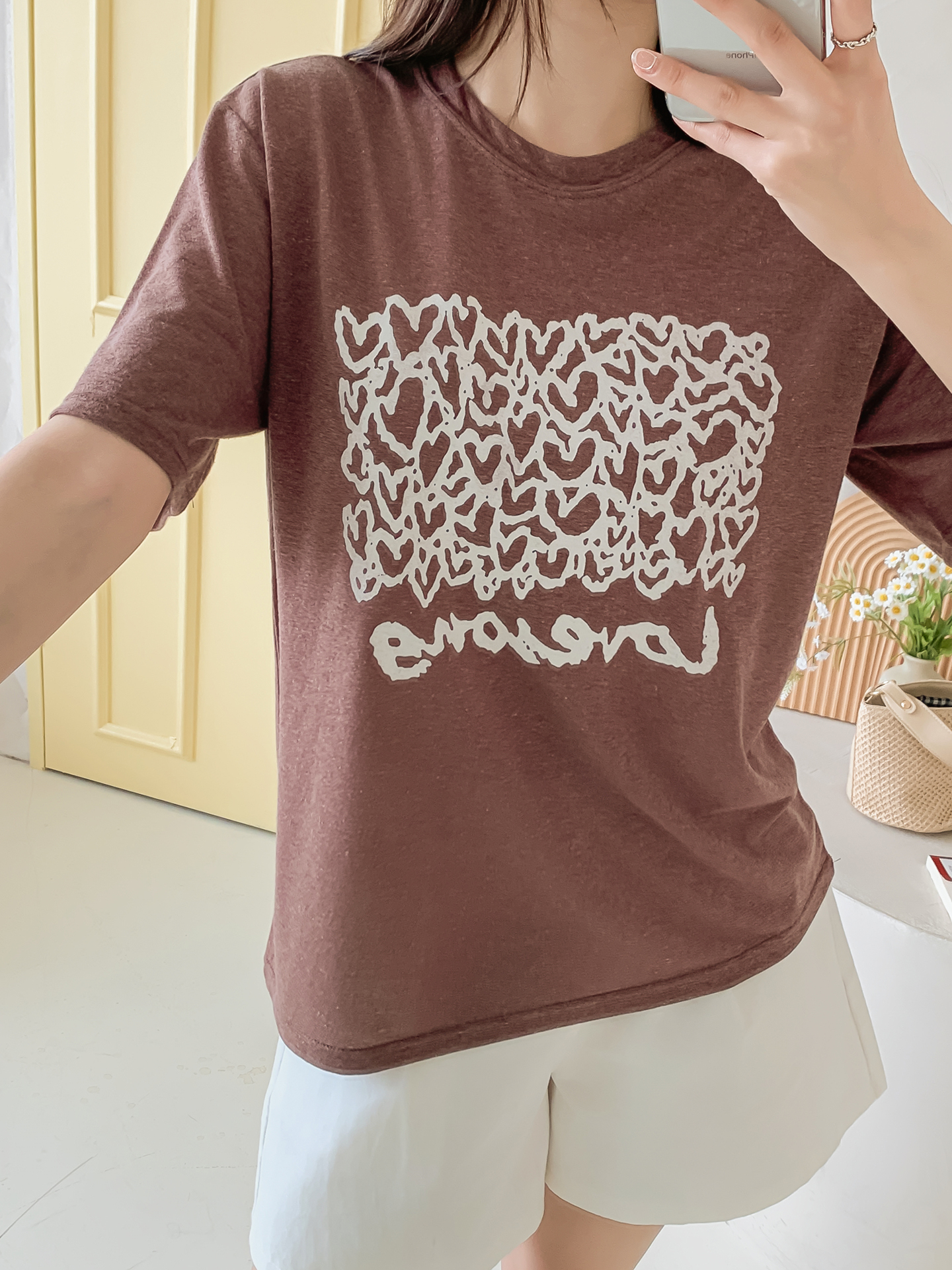 ラウンドネック半袖プリントTシャツ | 詳細画像10