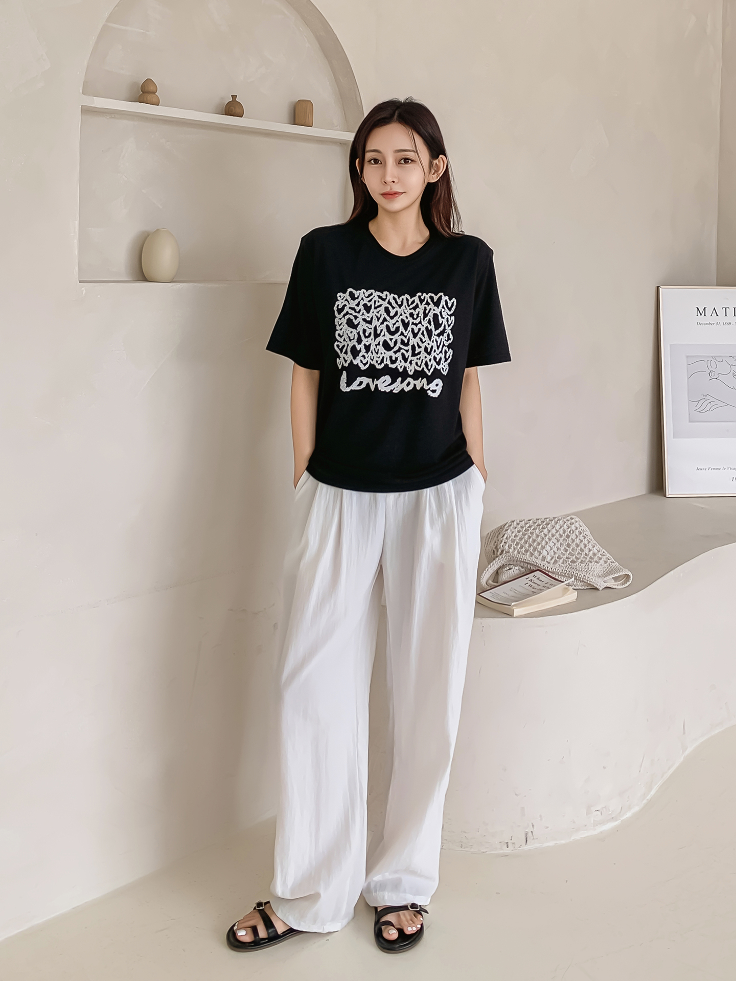 ラウンドネック半袖プリントTシャツ | 詳細画像11