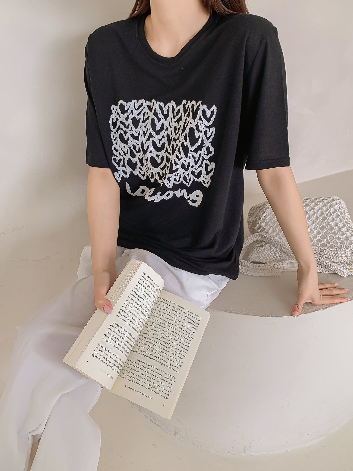 ラウンドネック半袖プリントTシャツ | 詳細画像15