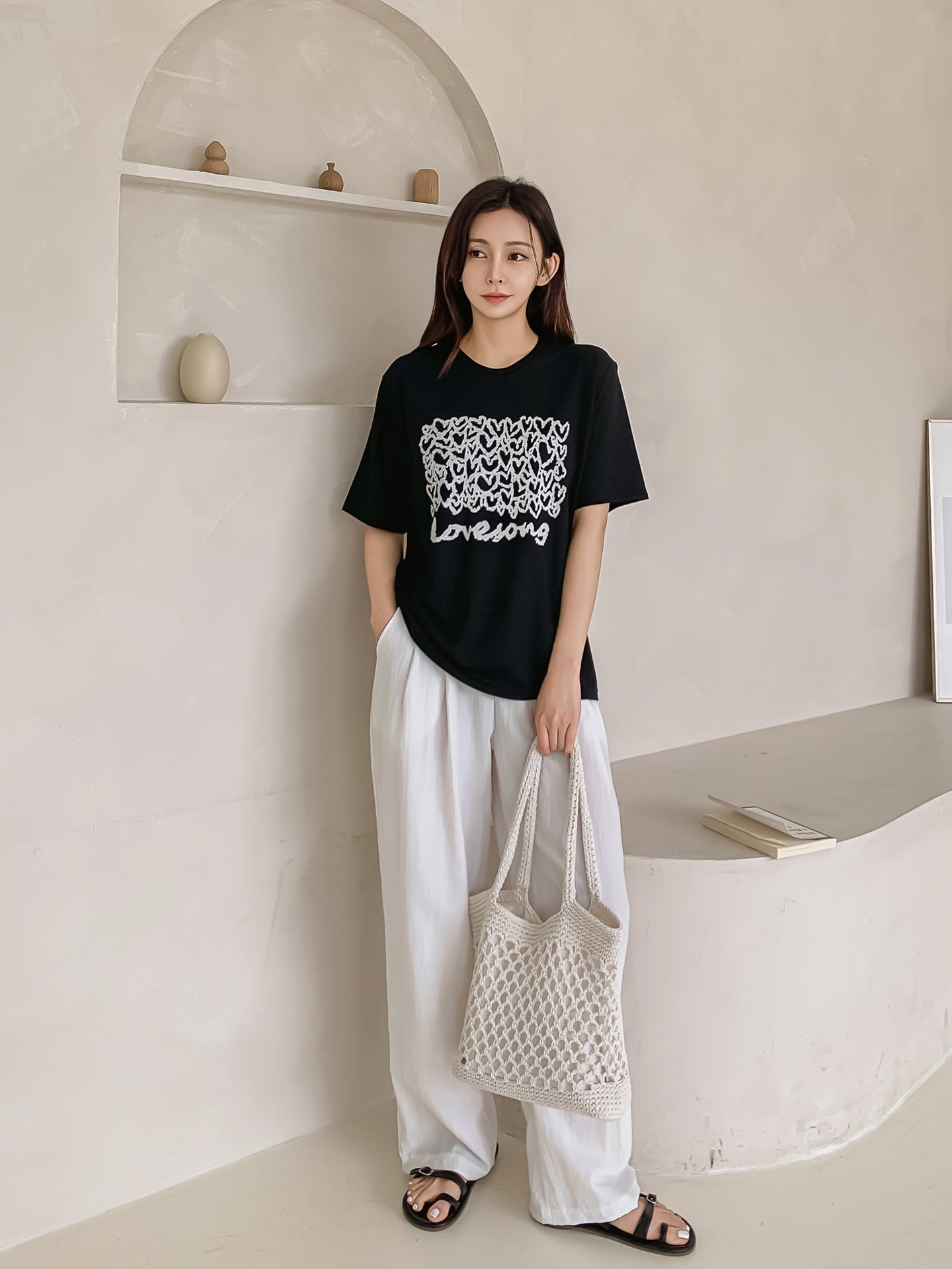 ラウンドネック半袖プリントTシャツ | 詳細画像16