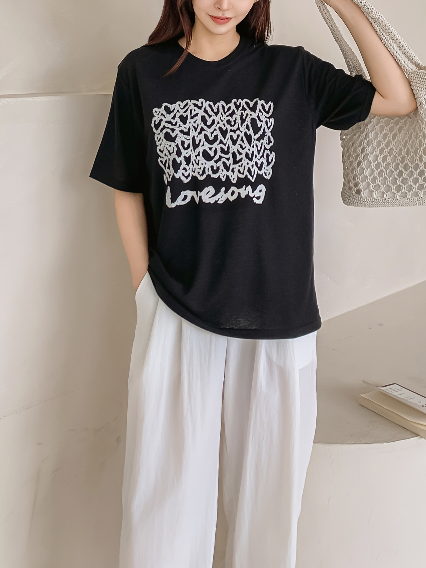 ラウンドネック半袖プリントTシャツ | 詳細画像17