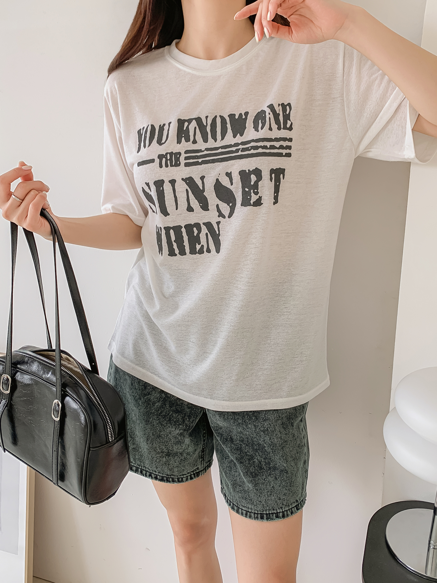 ラウンドネック半袖プリントTシャツ | 詳細画像4