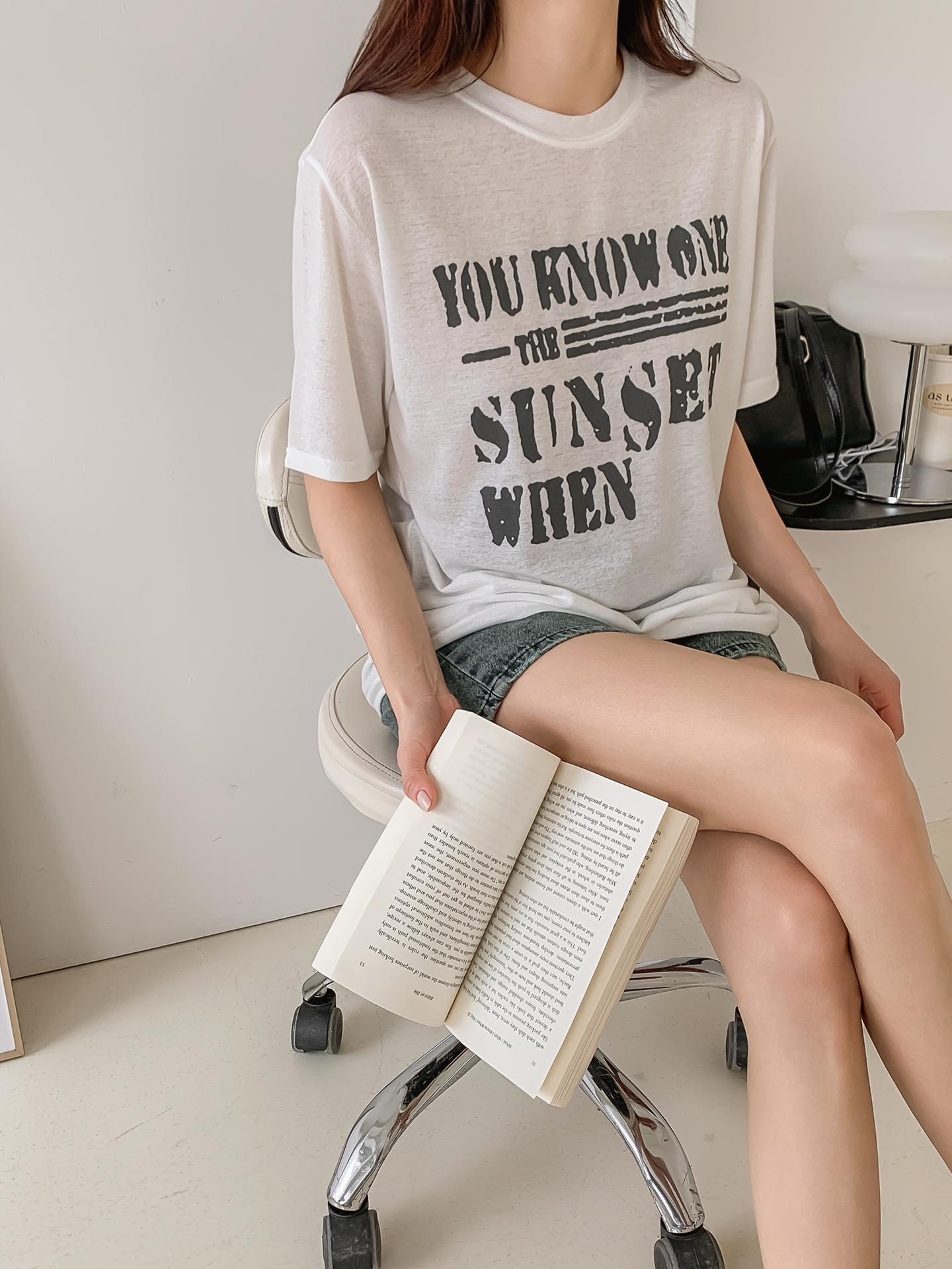 ラウンドネック半袖プリントTシャツ | 詳細画像9