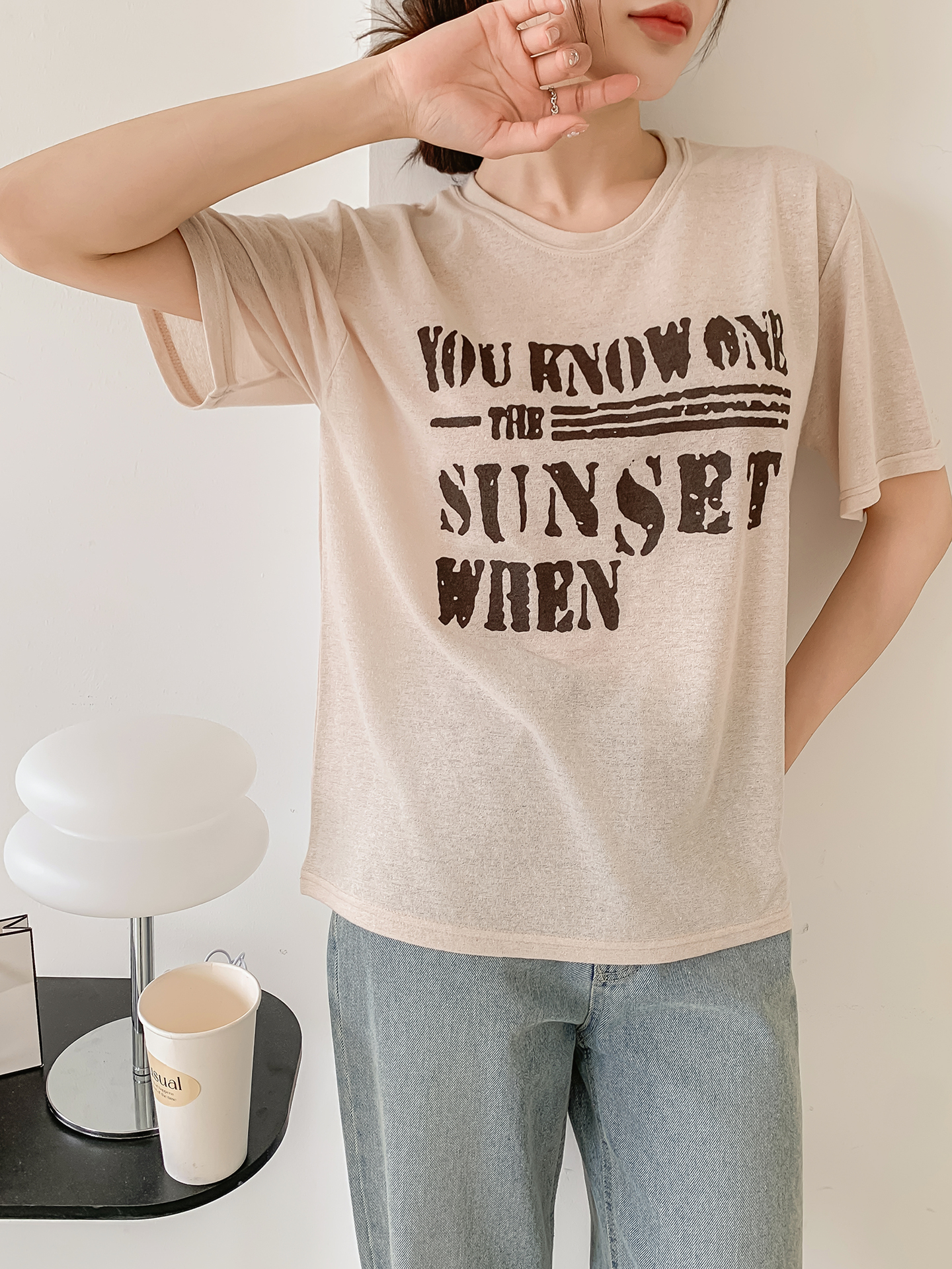 ラウンドネック半袖プリントTシャツ | 詳細画像14