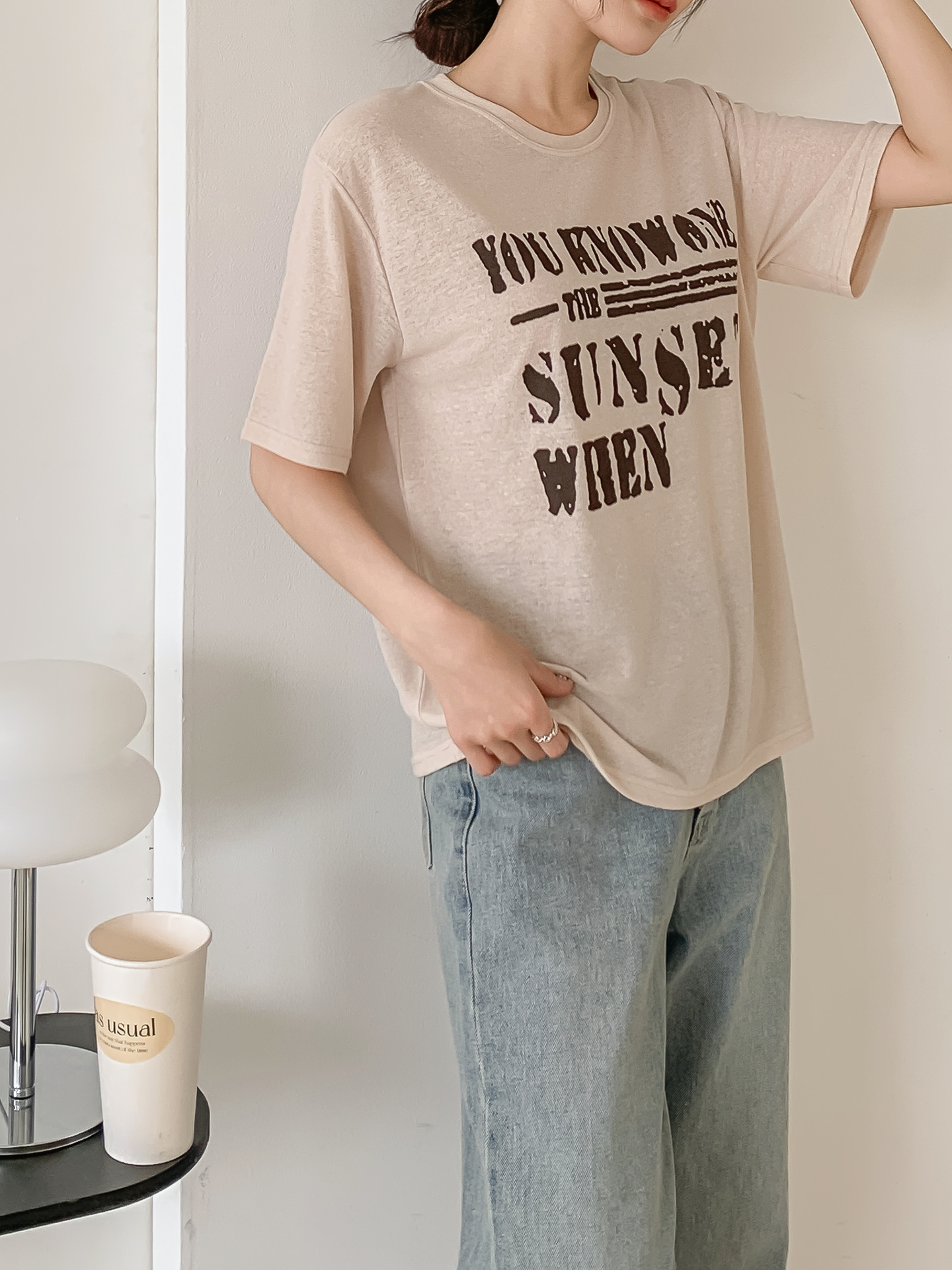 ラウンドネック半袖プリントTシャツ | 詳細画像16