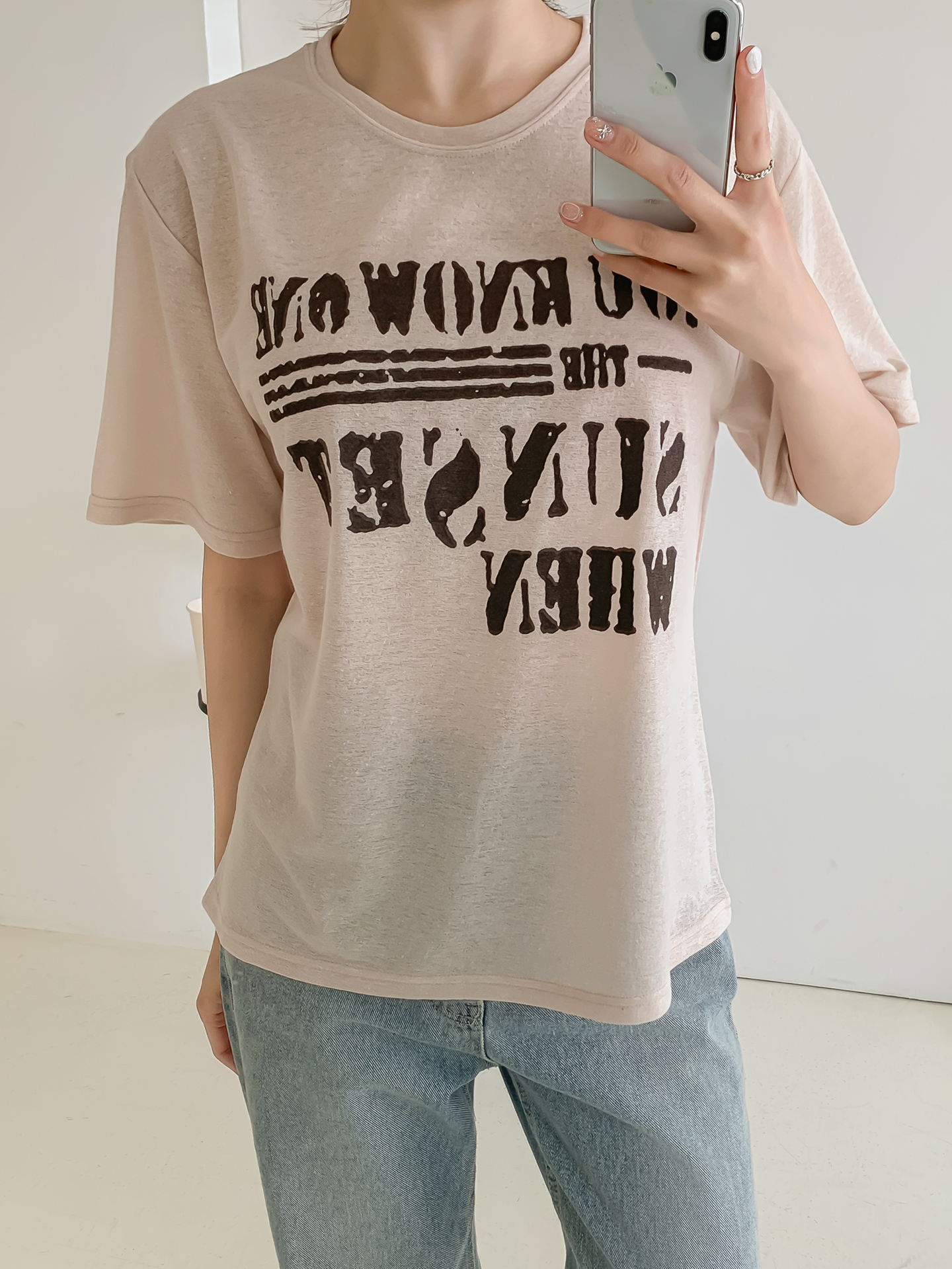 ラウンドネック半袖プリントTシャツ | 詳細画像18