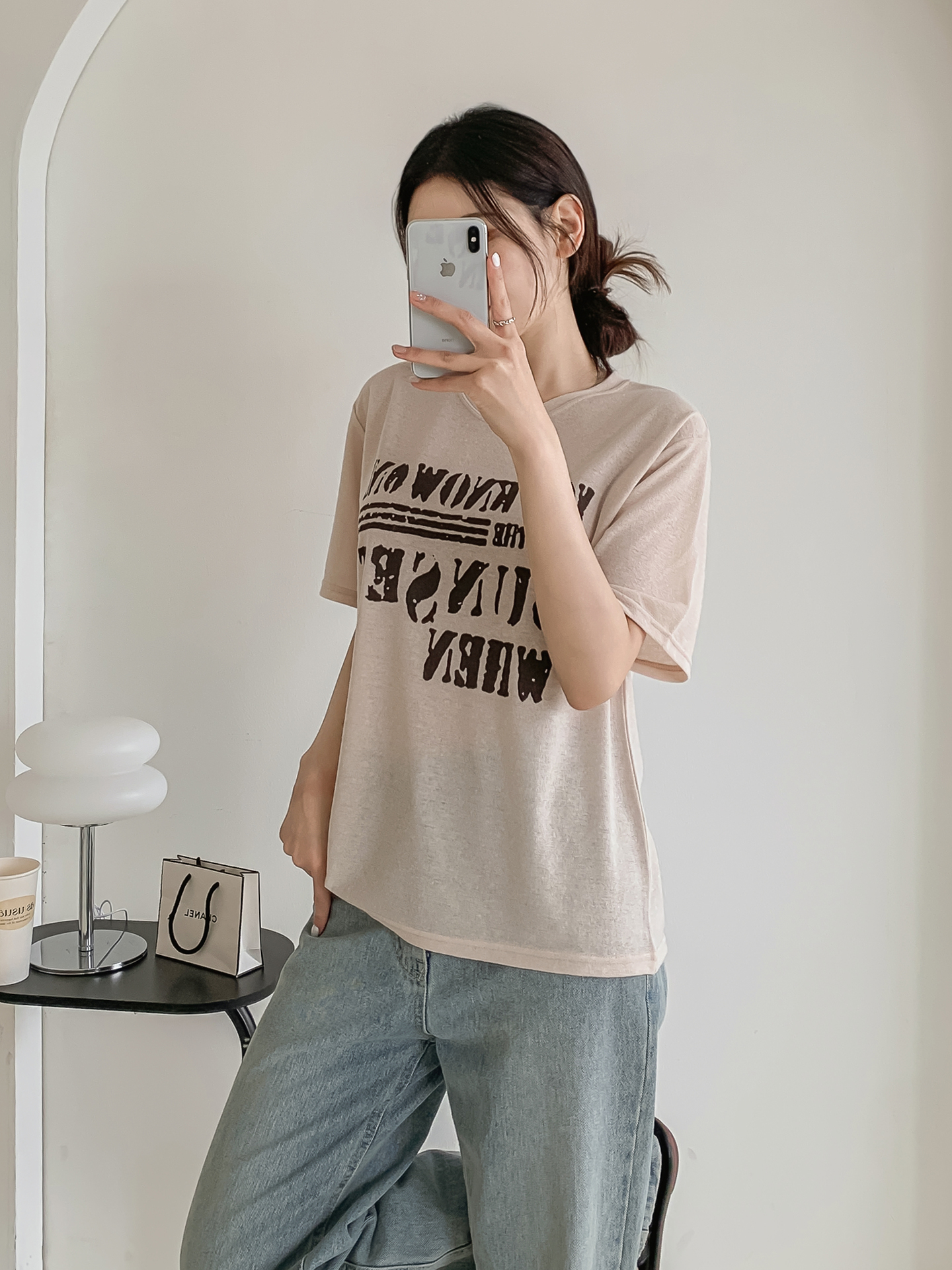 ラウンドネック半袖プリントTシャツ | 詳細画像19