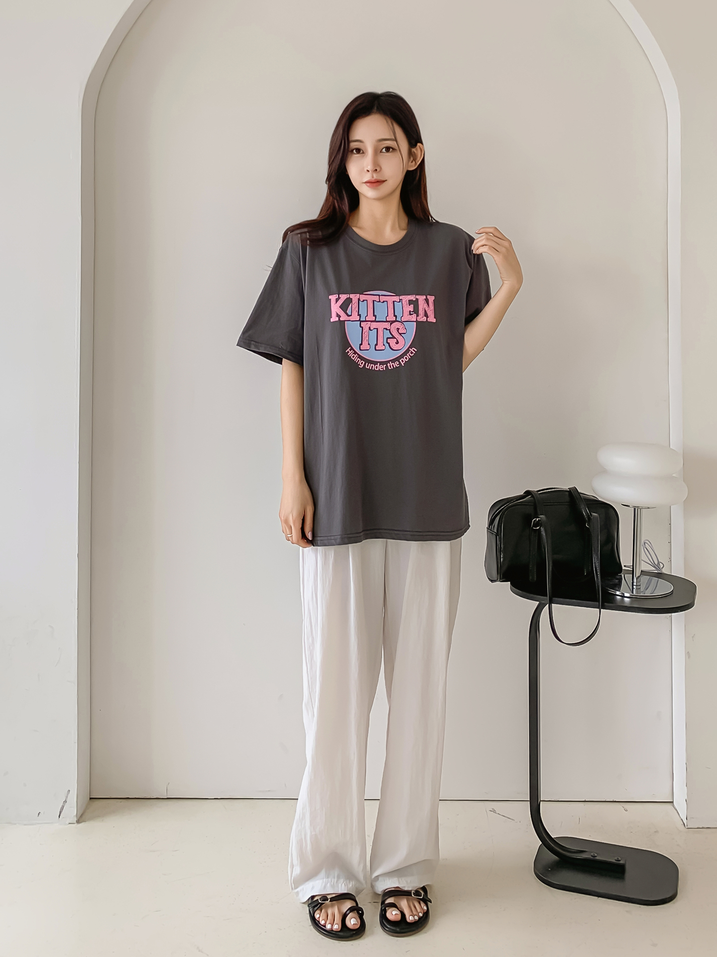 ラウンドネック半袖プリントTシャツ | 詳細画像2