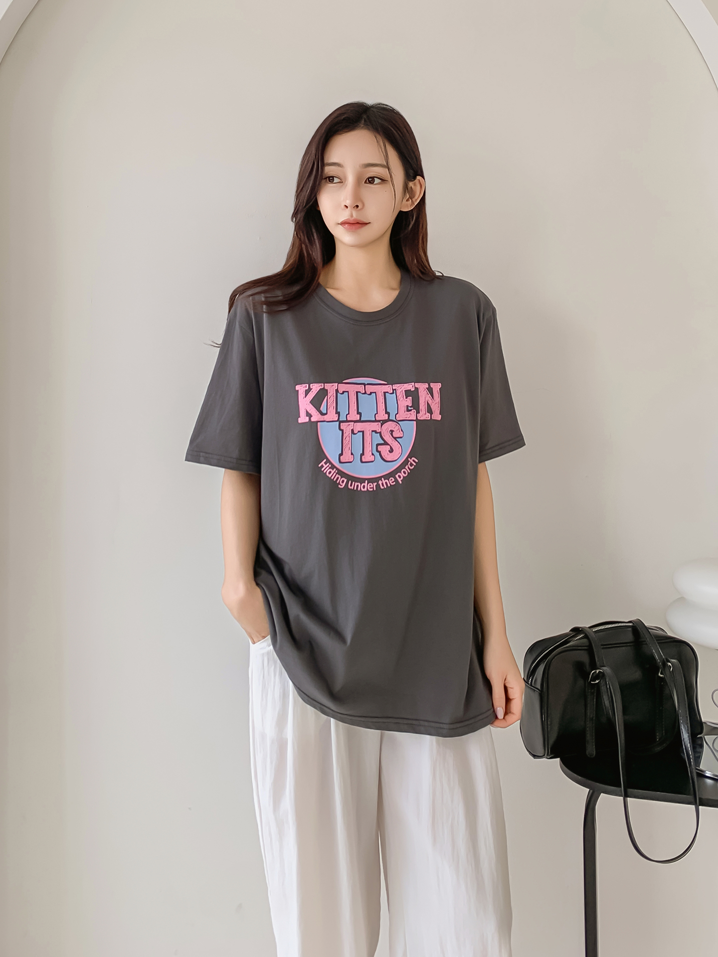 ラウンドネック半袖プリントTシャツ | 詳細画像3