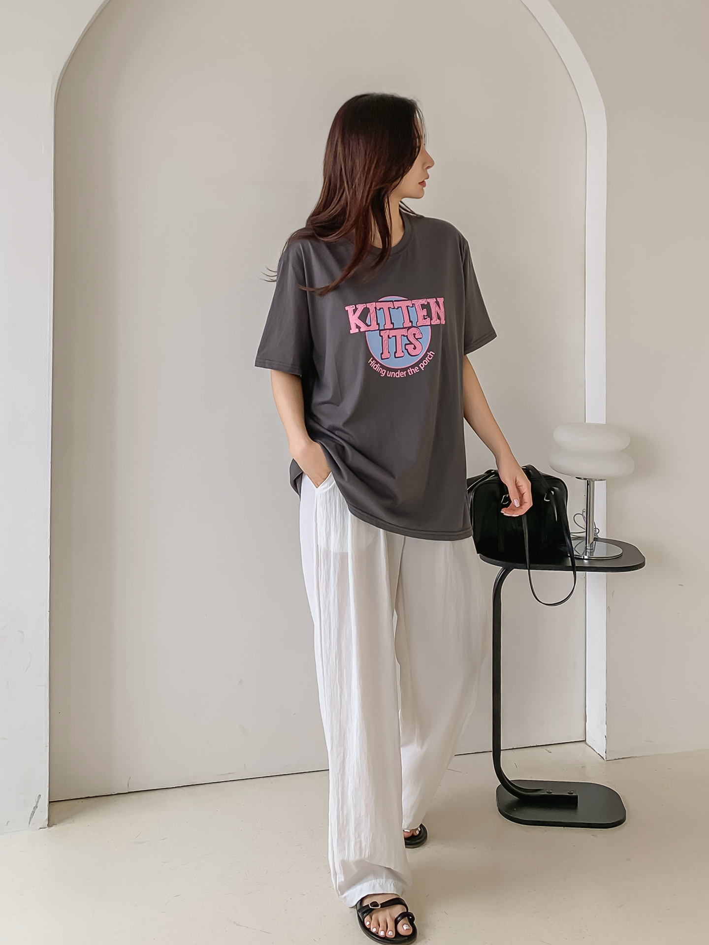 ラウンドネック半袖プリントTシャツ | 詳細画像4