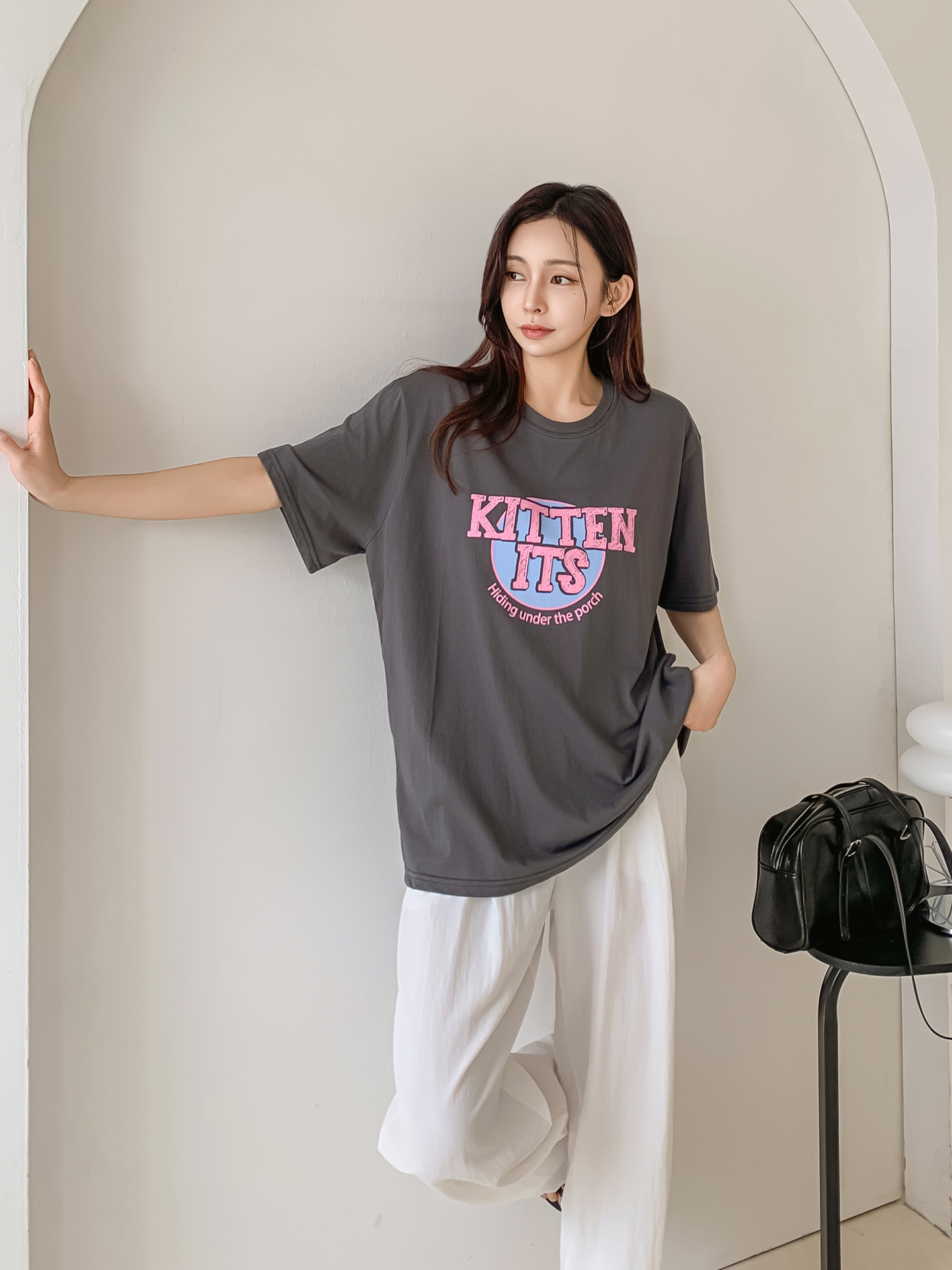 ラウンドネック半袖プリントTシャツ | 詳細画像6