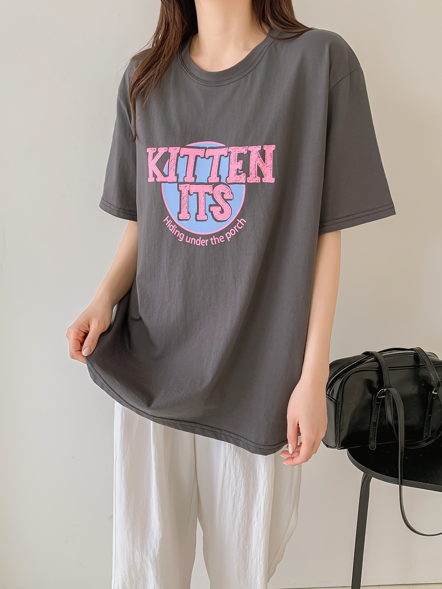 ラウンドネック半袖プリントTシャツ | 詳細画像7