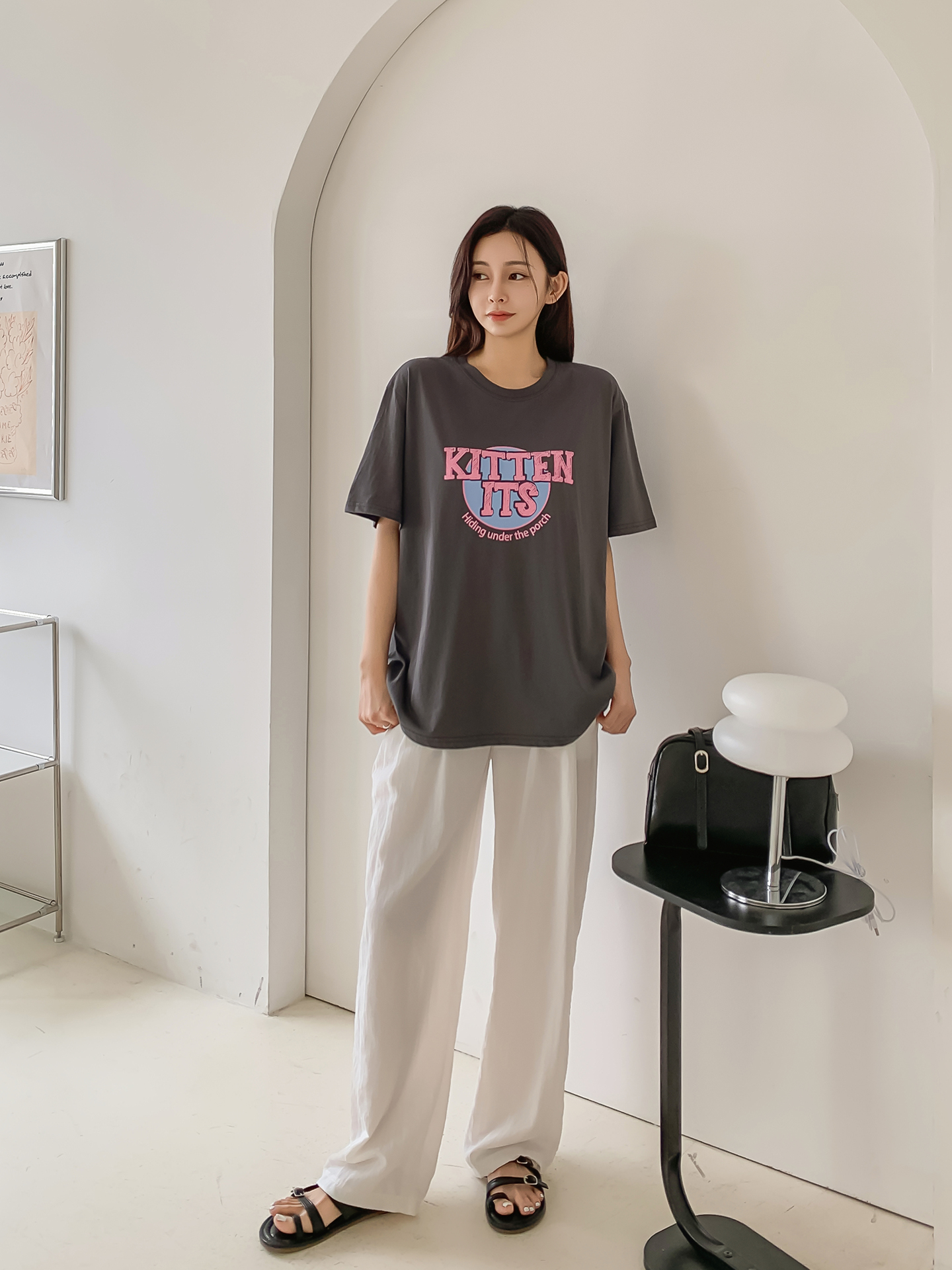 ラウンドネック半袖プリントTシャツ | 詳細画像10