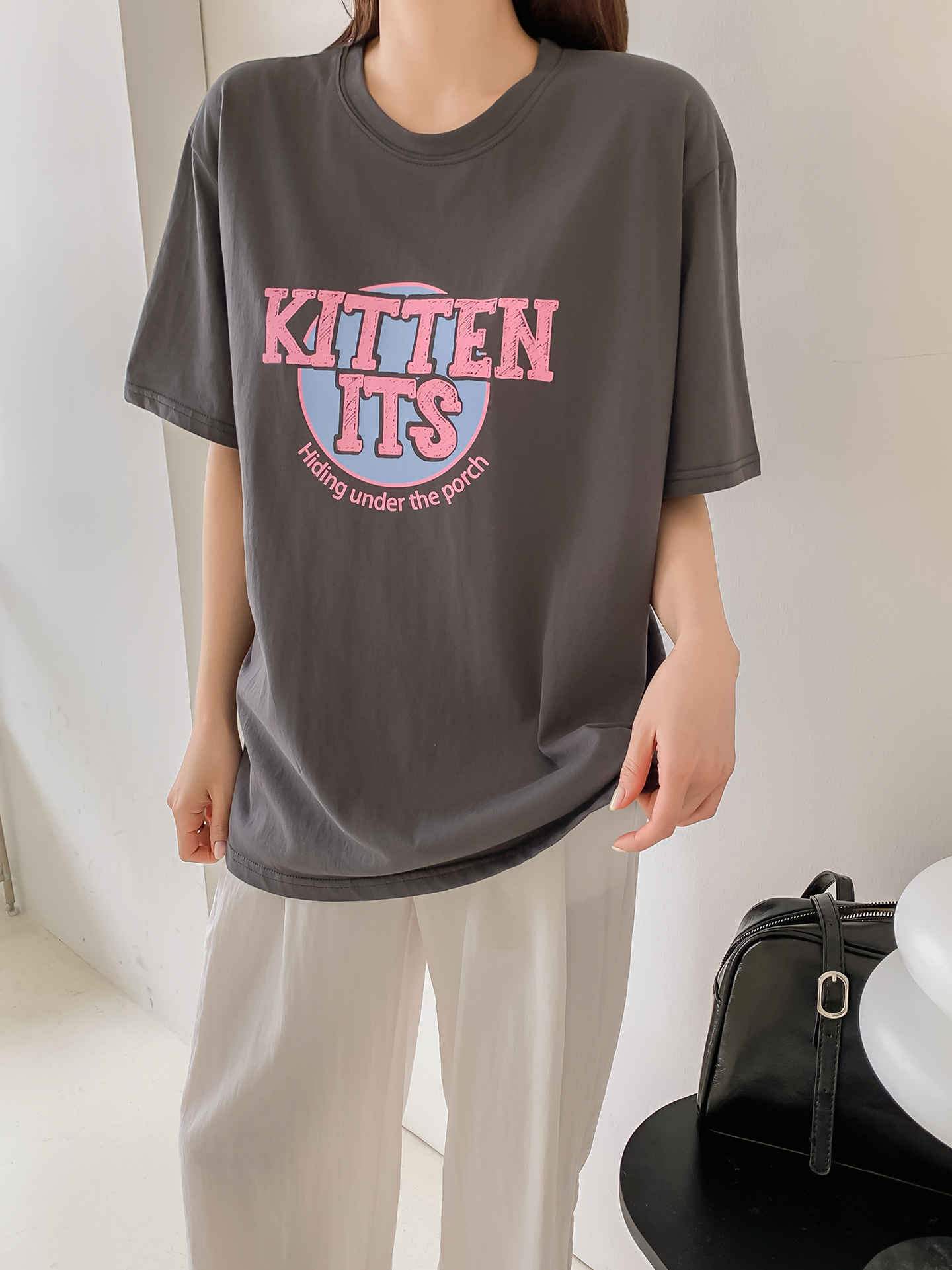 ラウンドネック半袖プリントTシャツ | 詳細画像11