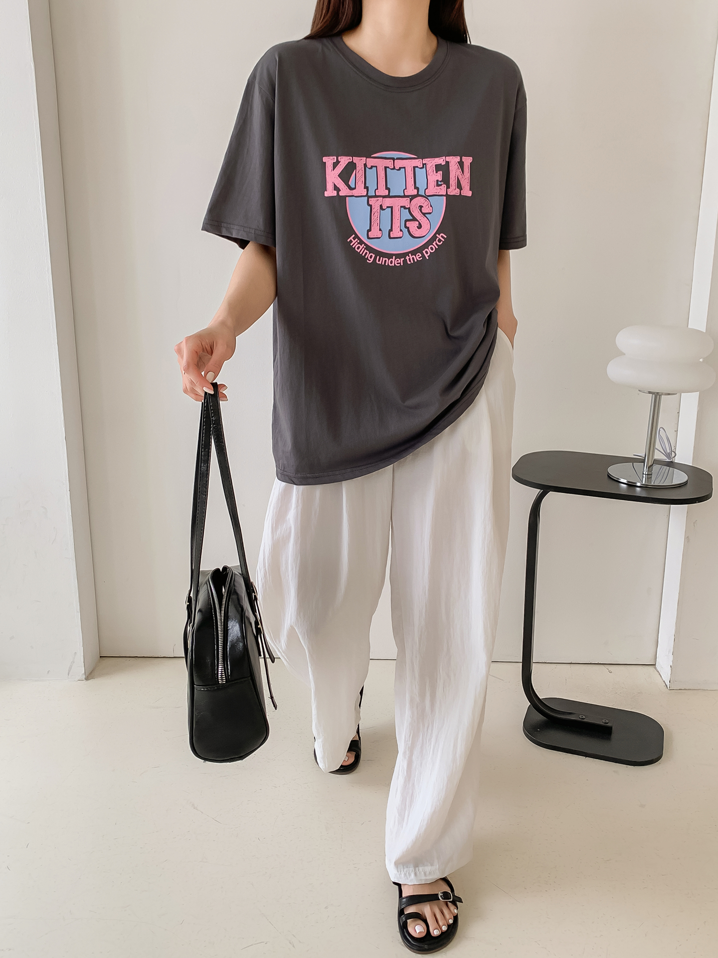 ラウンドネック半袖プリントTシャツ | 詳細画像12
