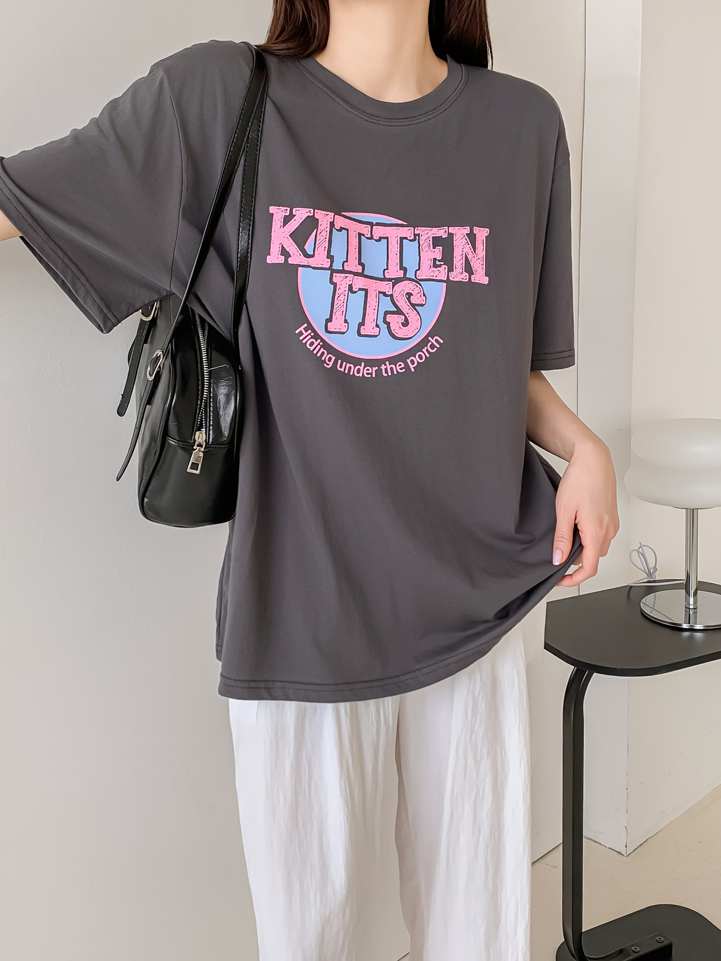 ラウンドネック半袖プリントTシャツ | 詳細画像13
