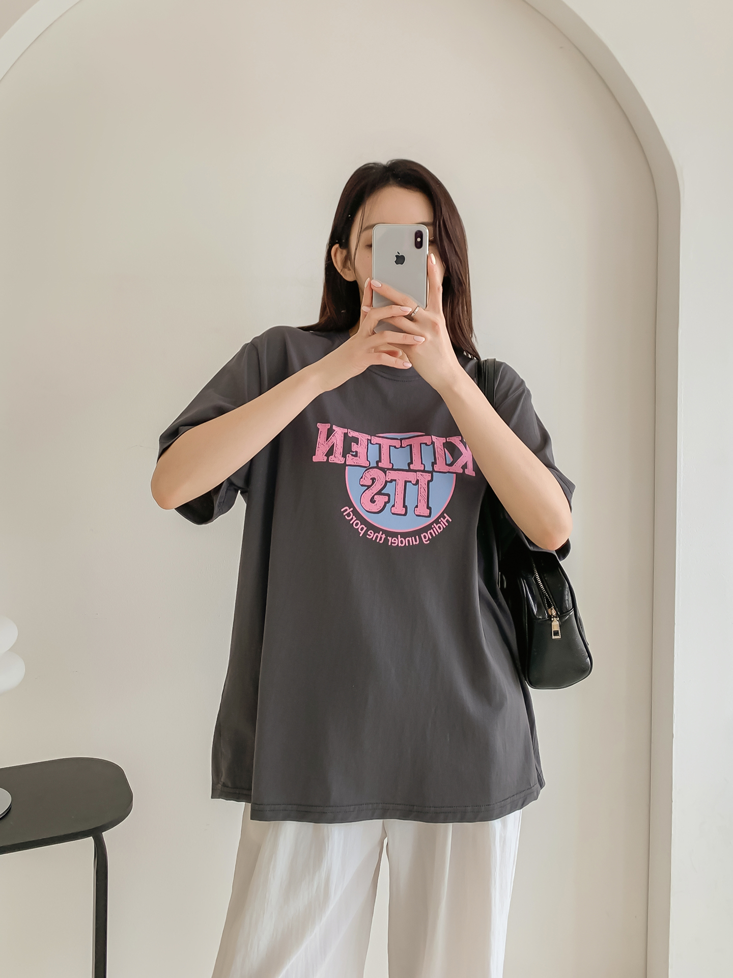 ラウンドネック半袖プリントTシャツ | 詳細画像15
