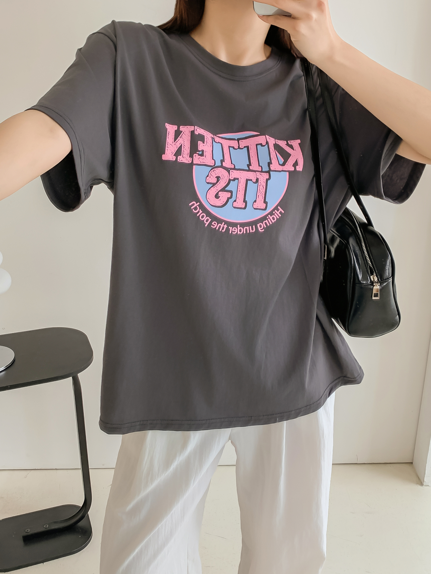 ラウンドネック半袖プリントTシャツ | 詳細画像17